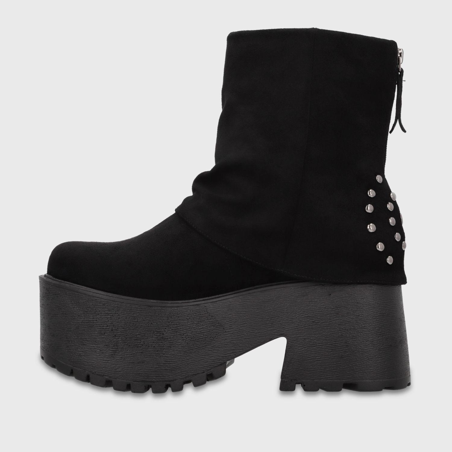 Botin Plataforma Negro Mujer 1517A1 Gotta-3