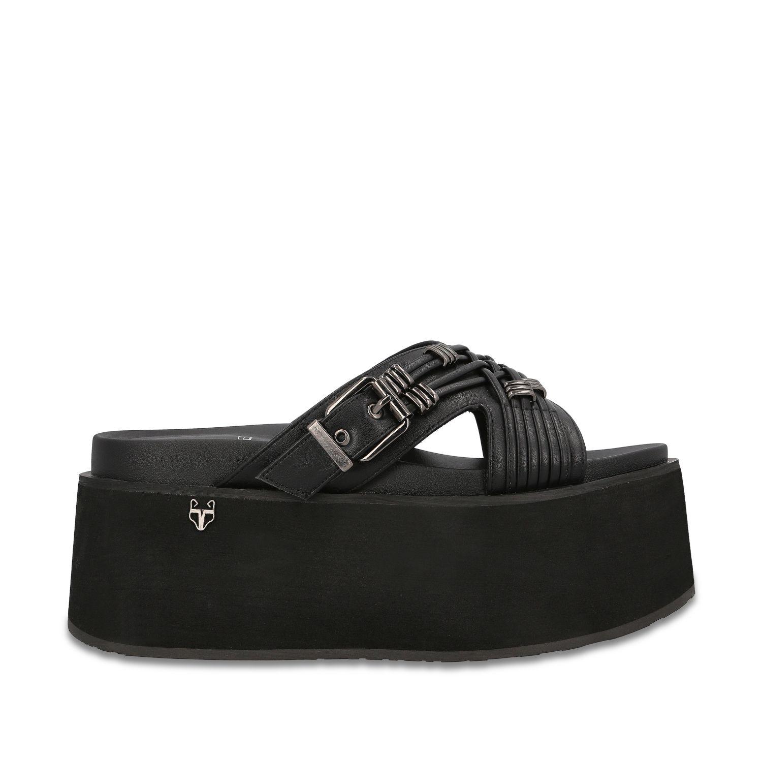 Sandalia Plataforma Negra Mujer Cami Gotta-0