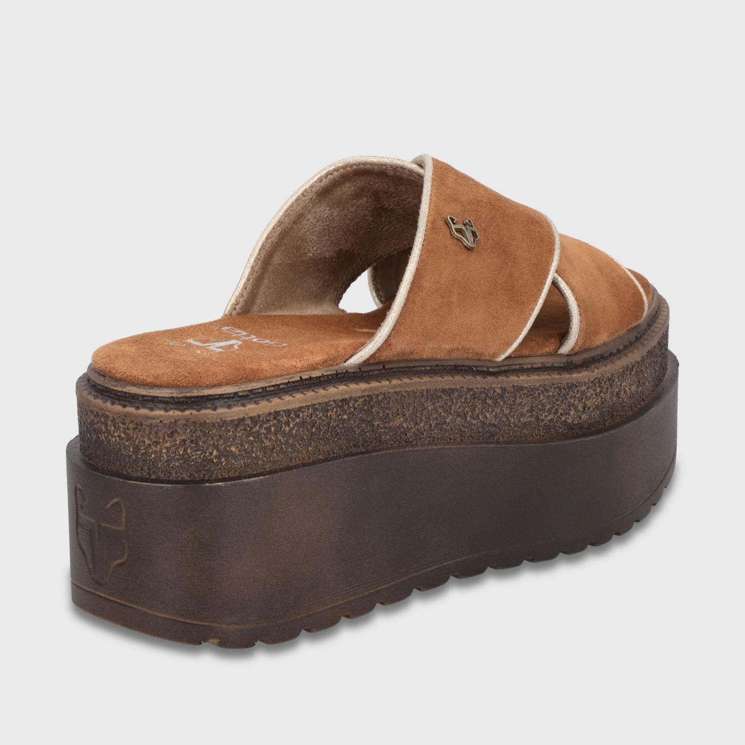 Sandalia Plataforma Beige Mujer 65930 Gotta-4