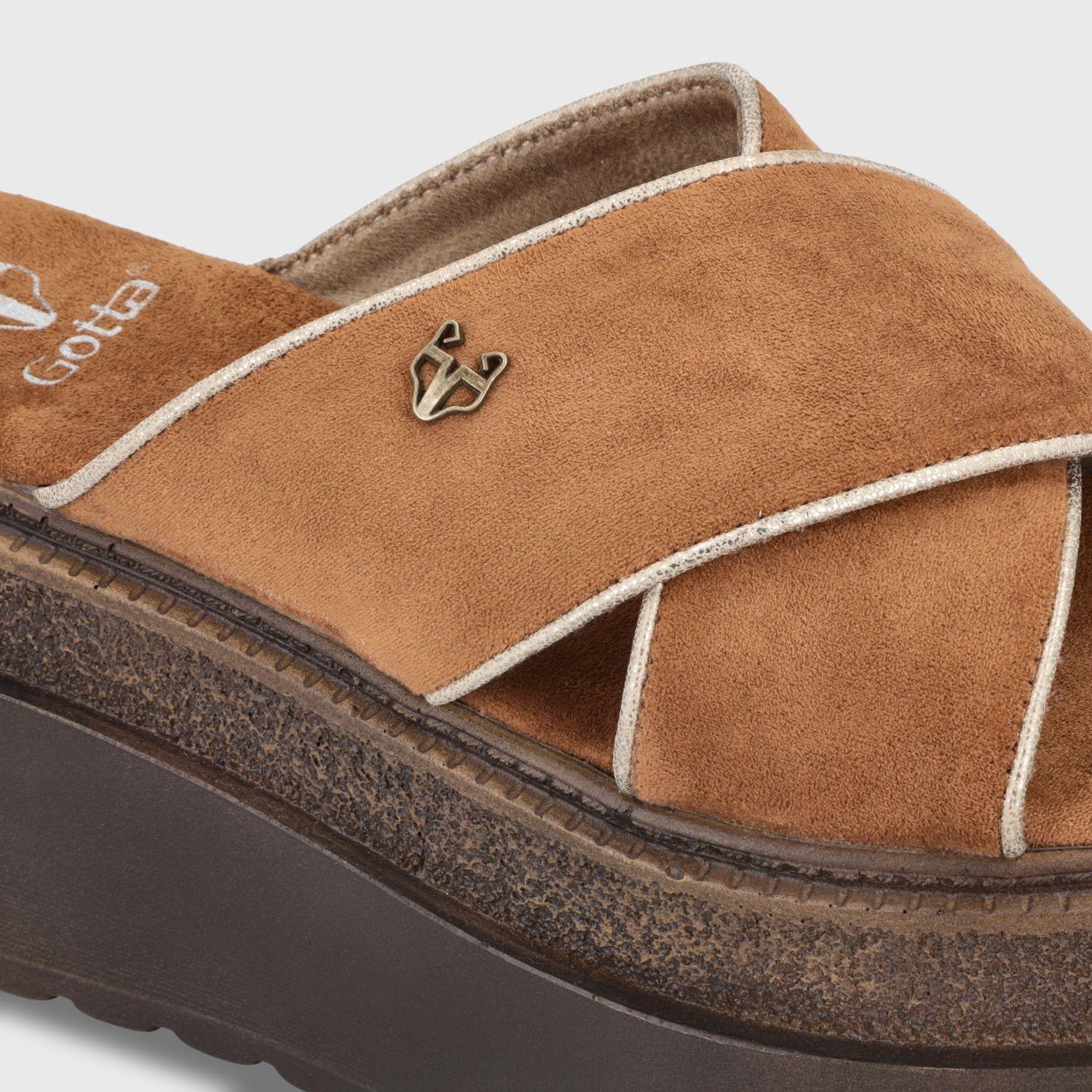 Sandalia Plataforma Beige Mujer 65930 Gotta-5