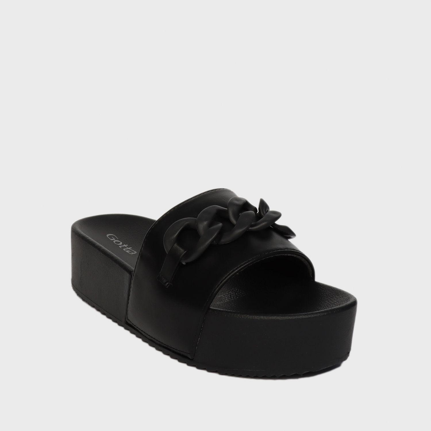 Sandalia Plataforma Negra Mujer 22090 Gotta-1