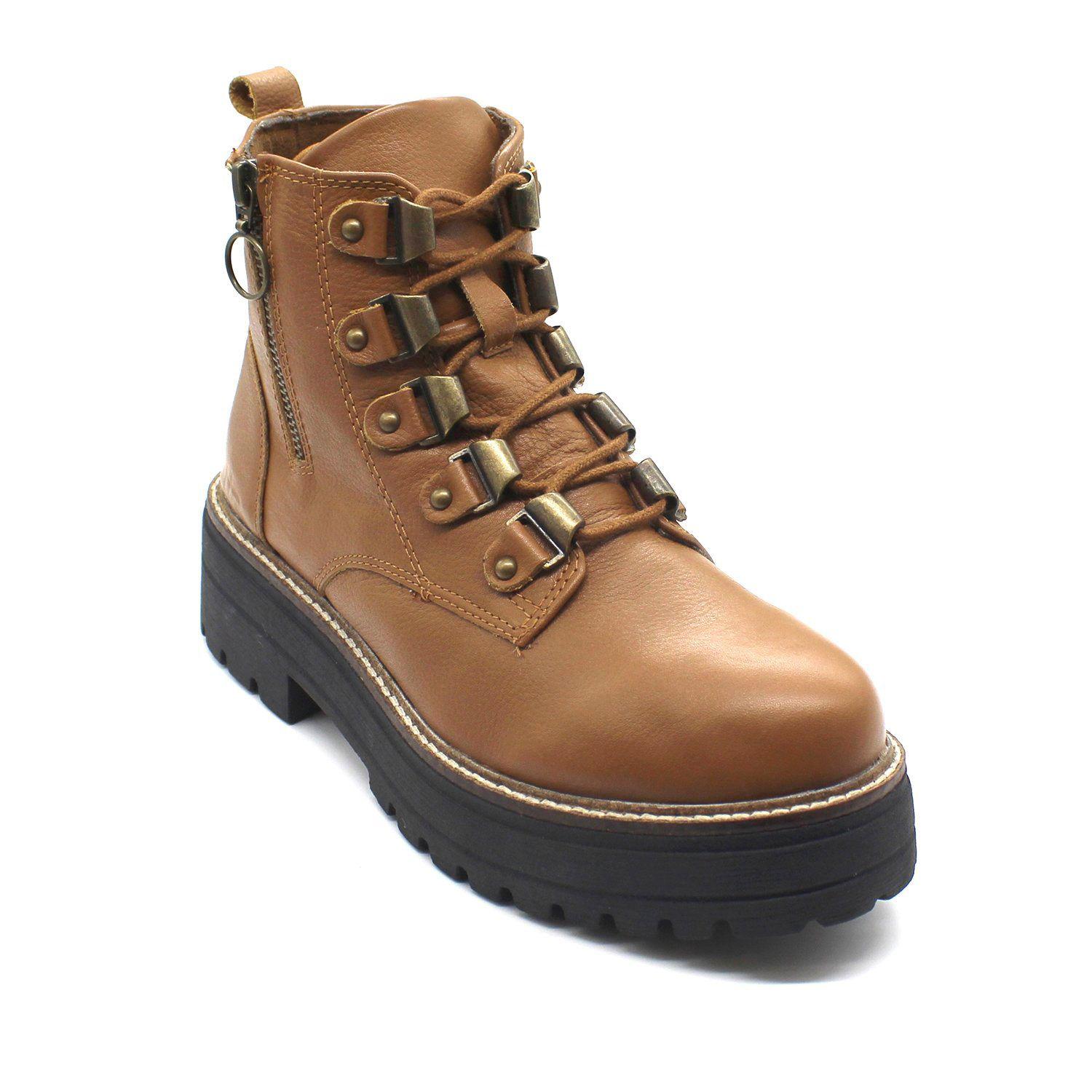 BOTIN CUERO CAMEL C5816-1