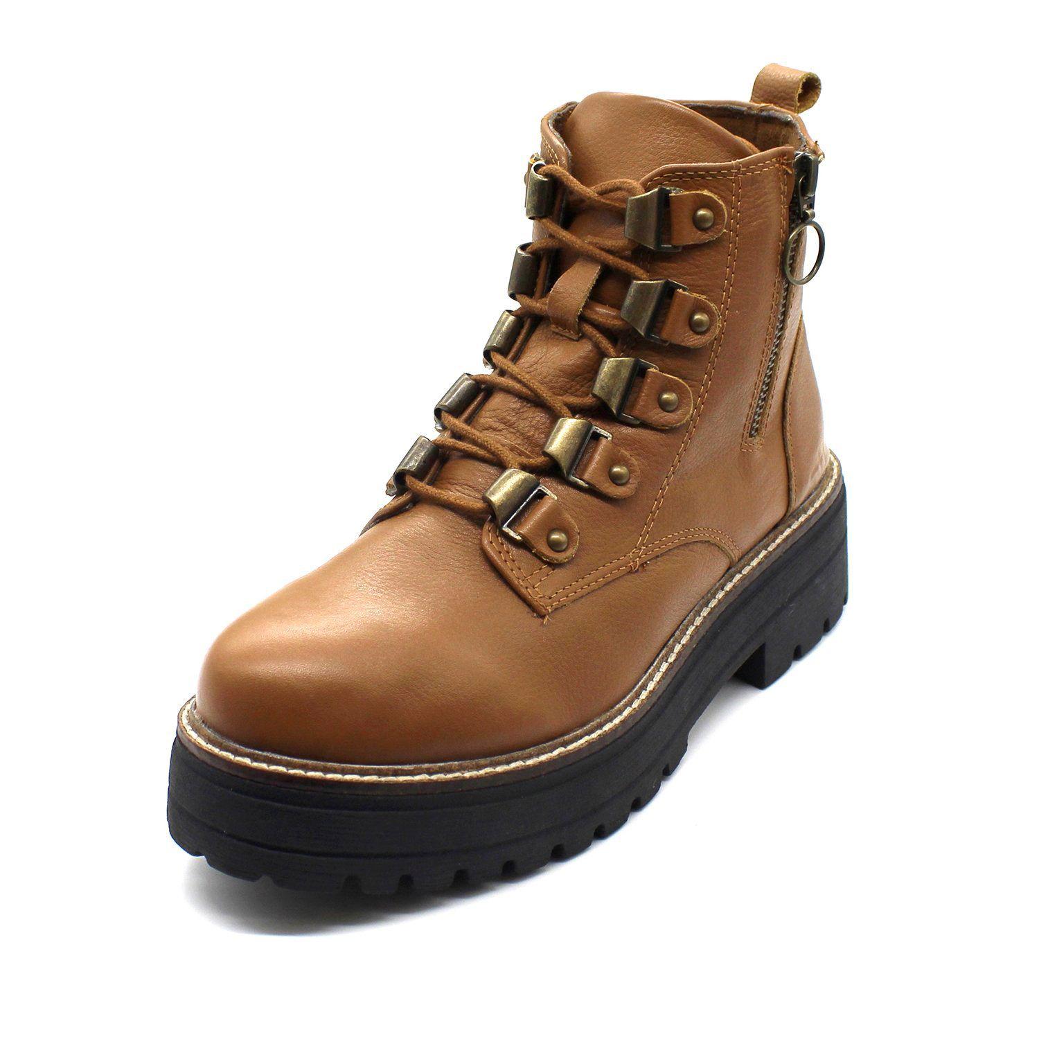 BOTIN CUERO CAMEL C5816-3