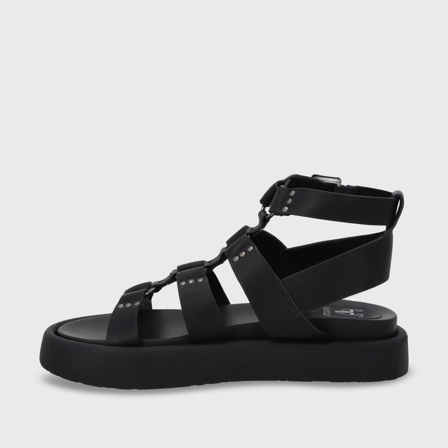 Sandalia Plana Negra Mujer 55952 Gotta-3