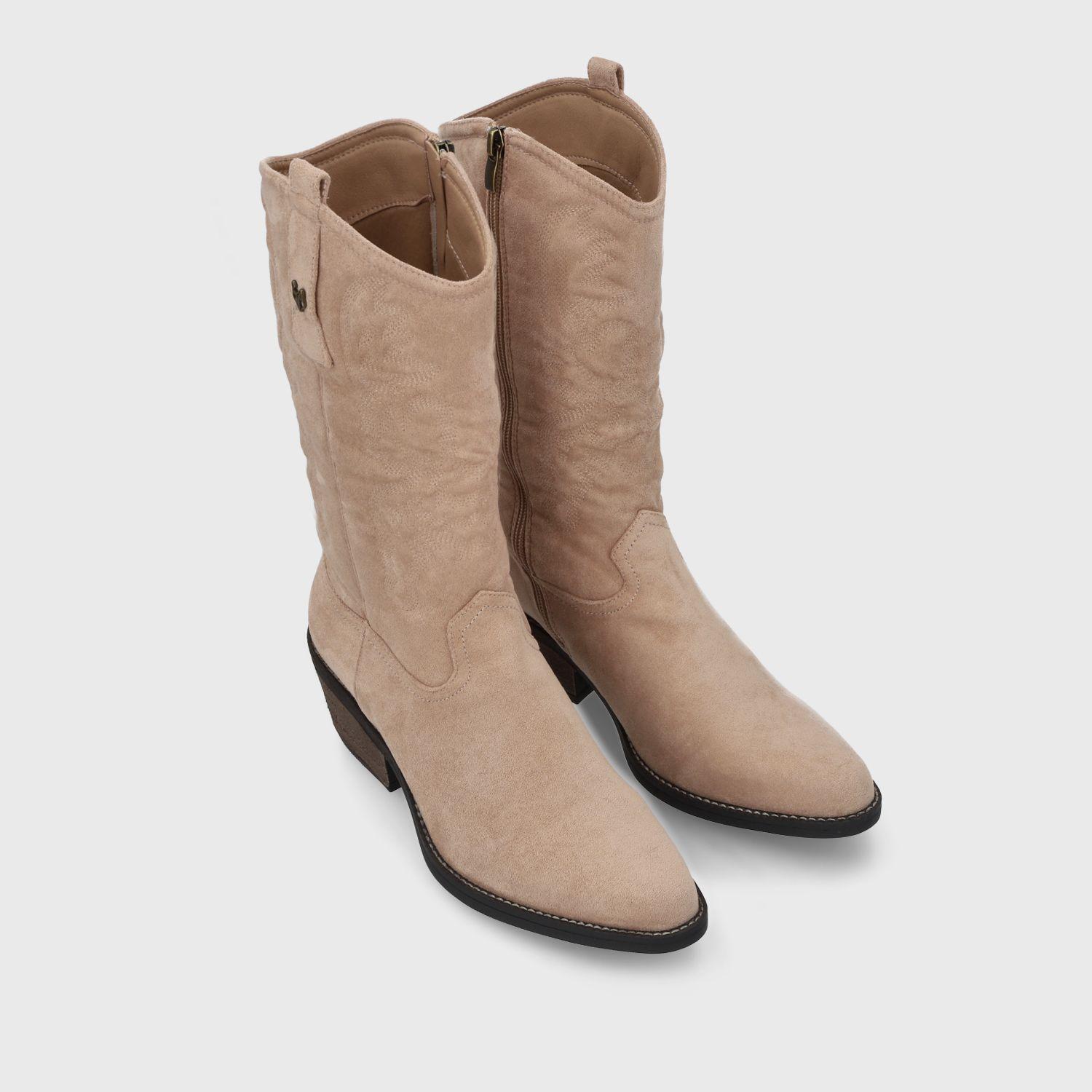 Bota Taco Beige Mujer 23714 Gotta-2