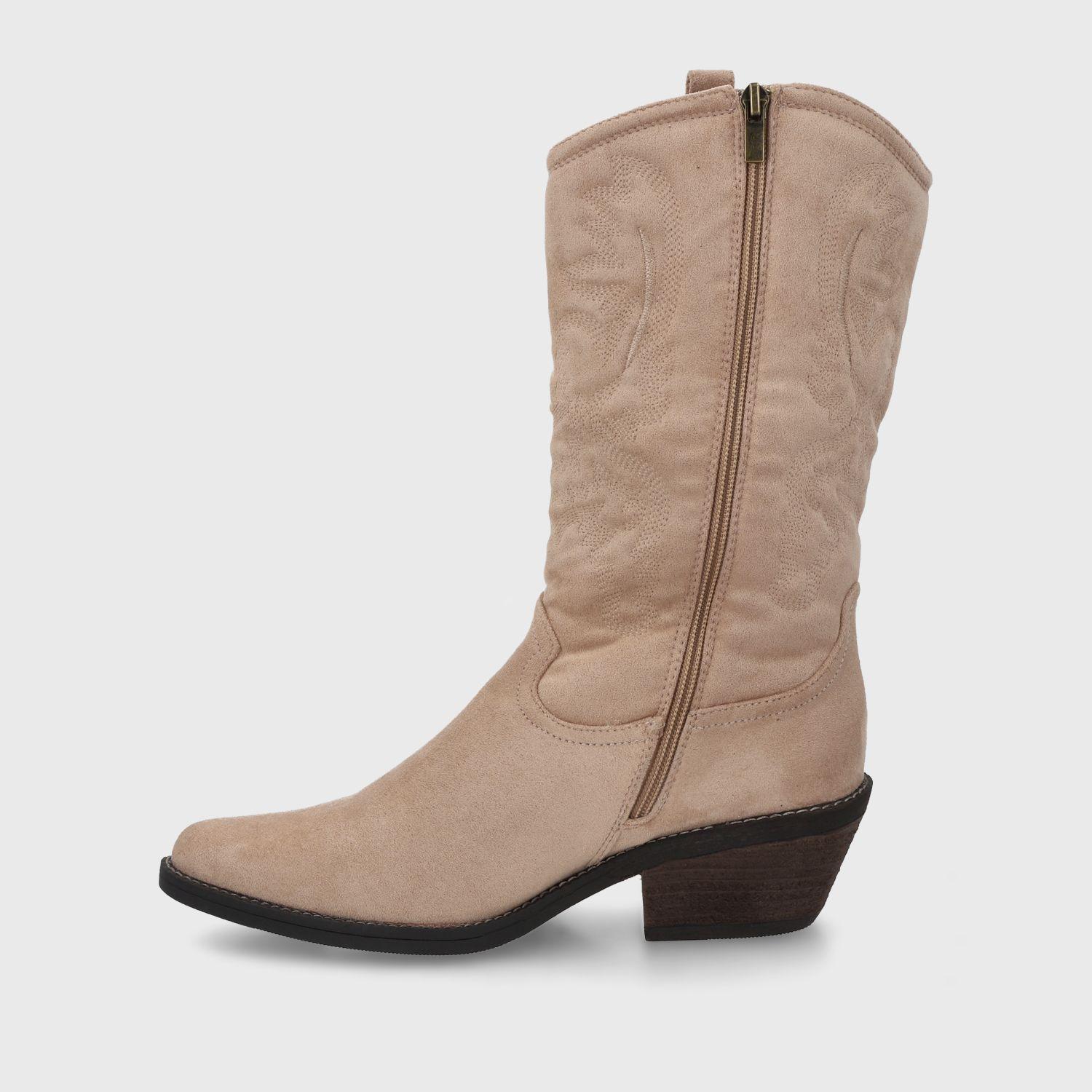 Bota Taco Beige Mujer 23714 Gotta-3