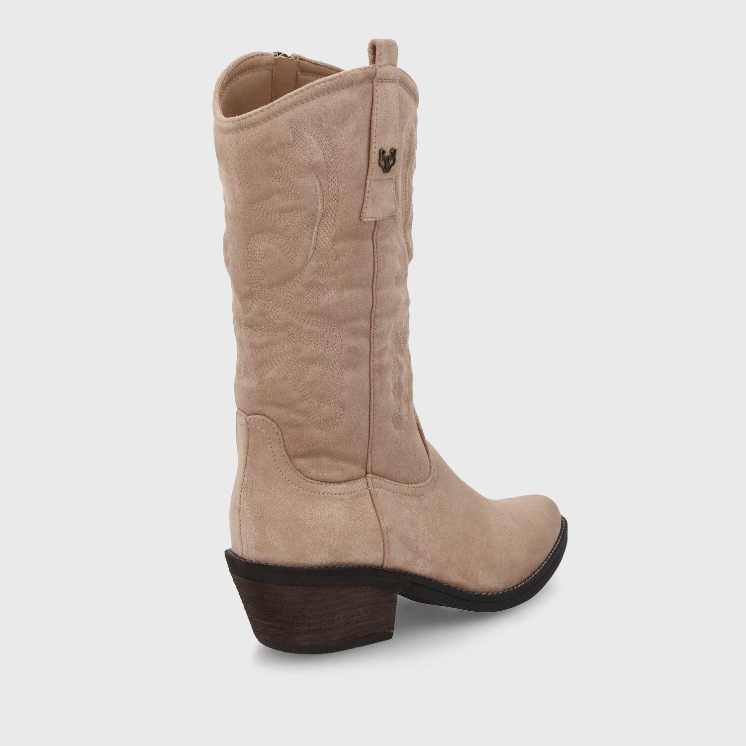 Bota Taco Beige Mujer 23714 Gotta-4