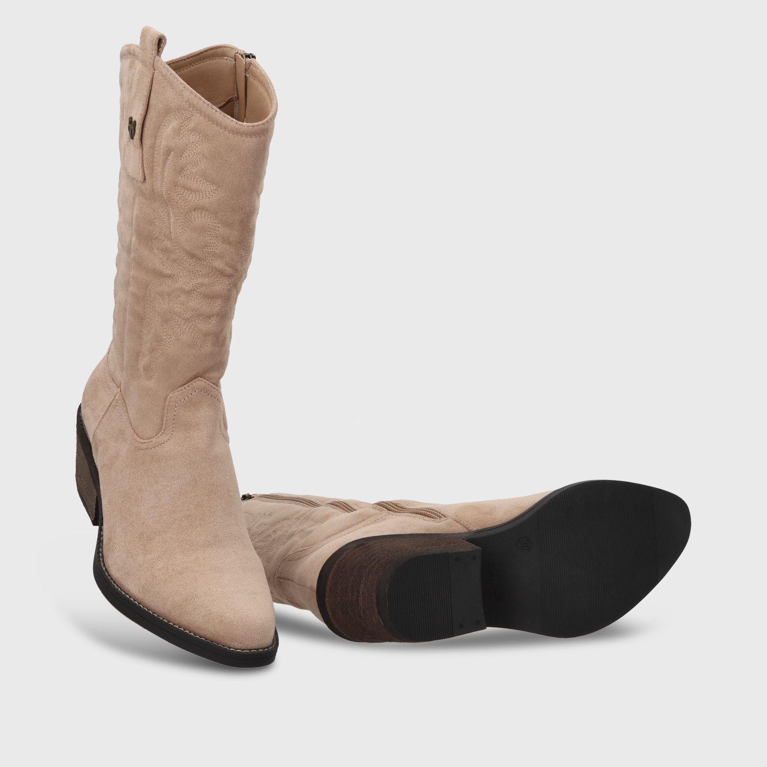 Bota Taco Beige Mujer 23714 Gotta-6