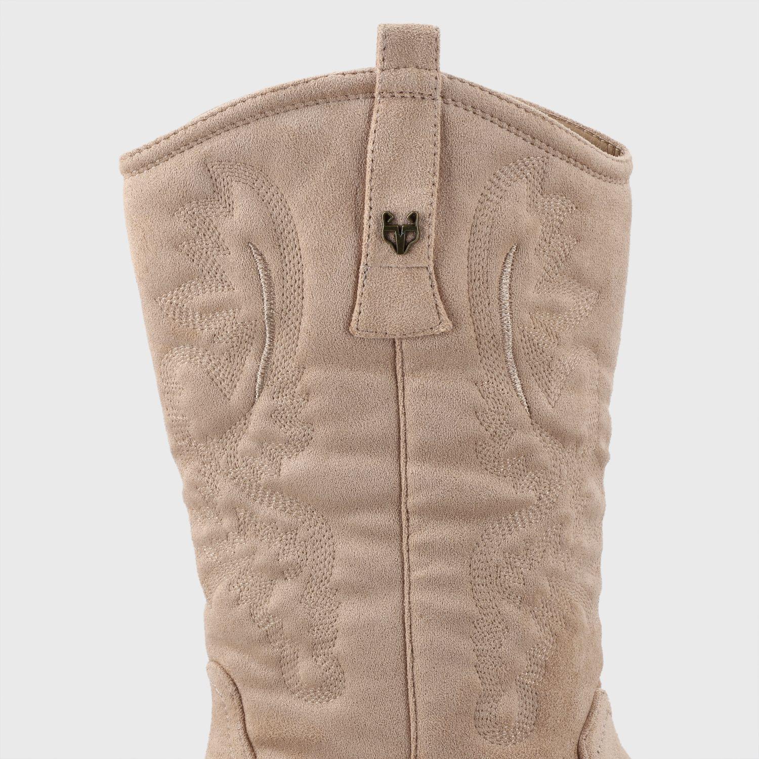 Bota Taco Beige Mujer 23714 Gotta-5
