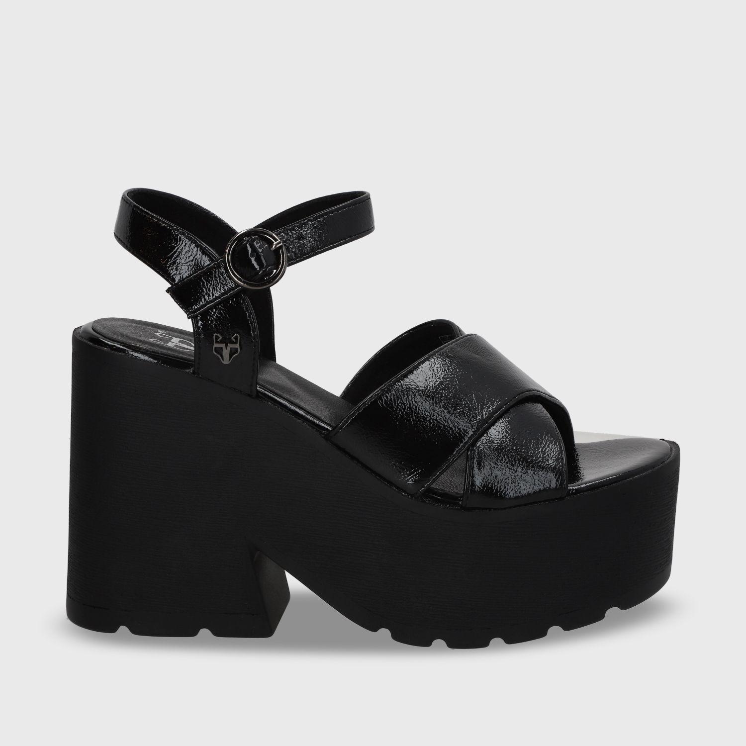 Sandalia Negra Mujer 15692 Gotta-0