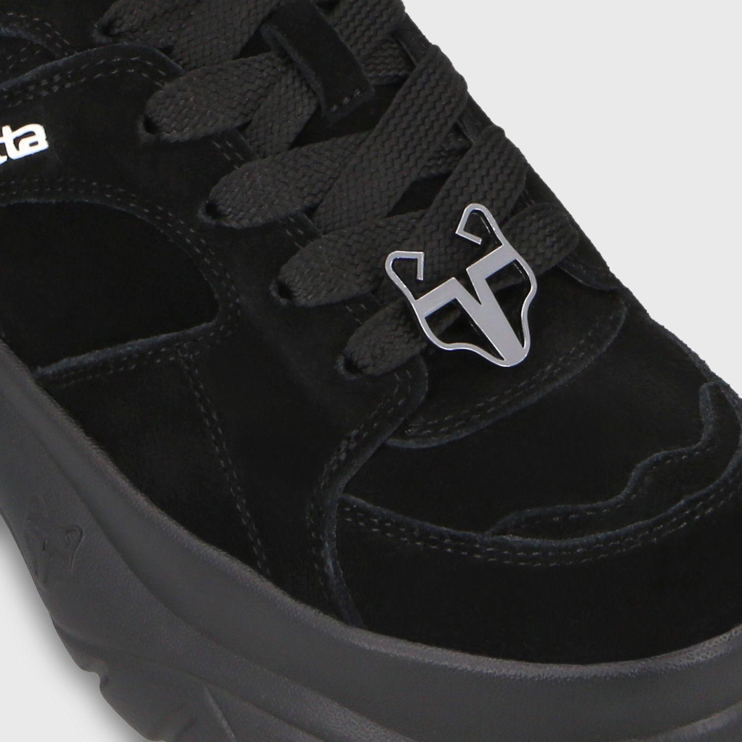 Zapatilla Plataforma Cuero Negra Mujer 9724A Gotta-5