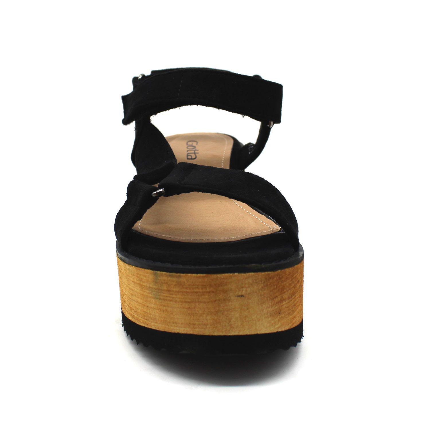 Sandalia Negra Mujer 15611 Gotta-2