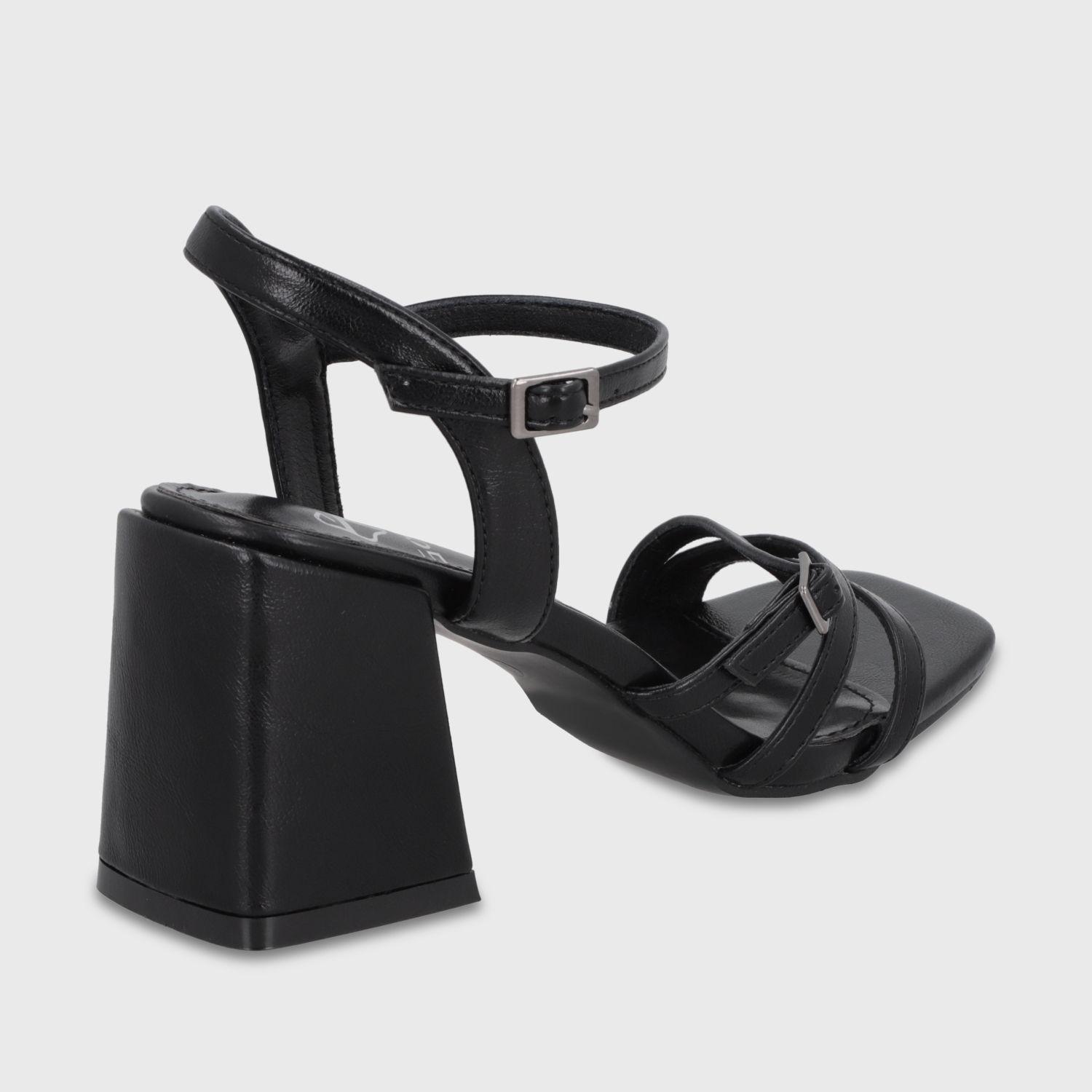 Sandalia Taco Negra Mujer 35134 Gotta-4