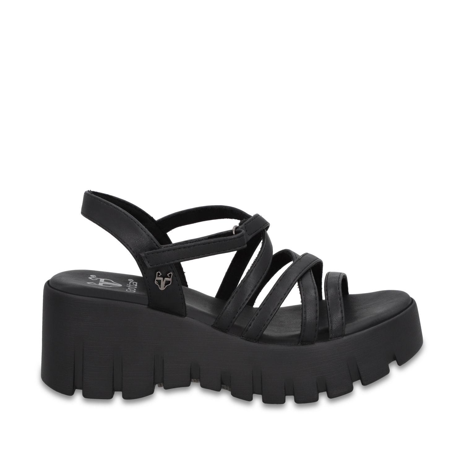 Sandalia Plataforma Negra Mujer 65940 Gotta-0