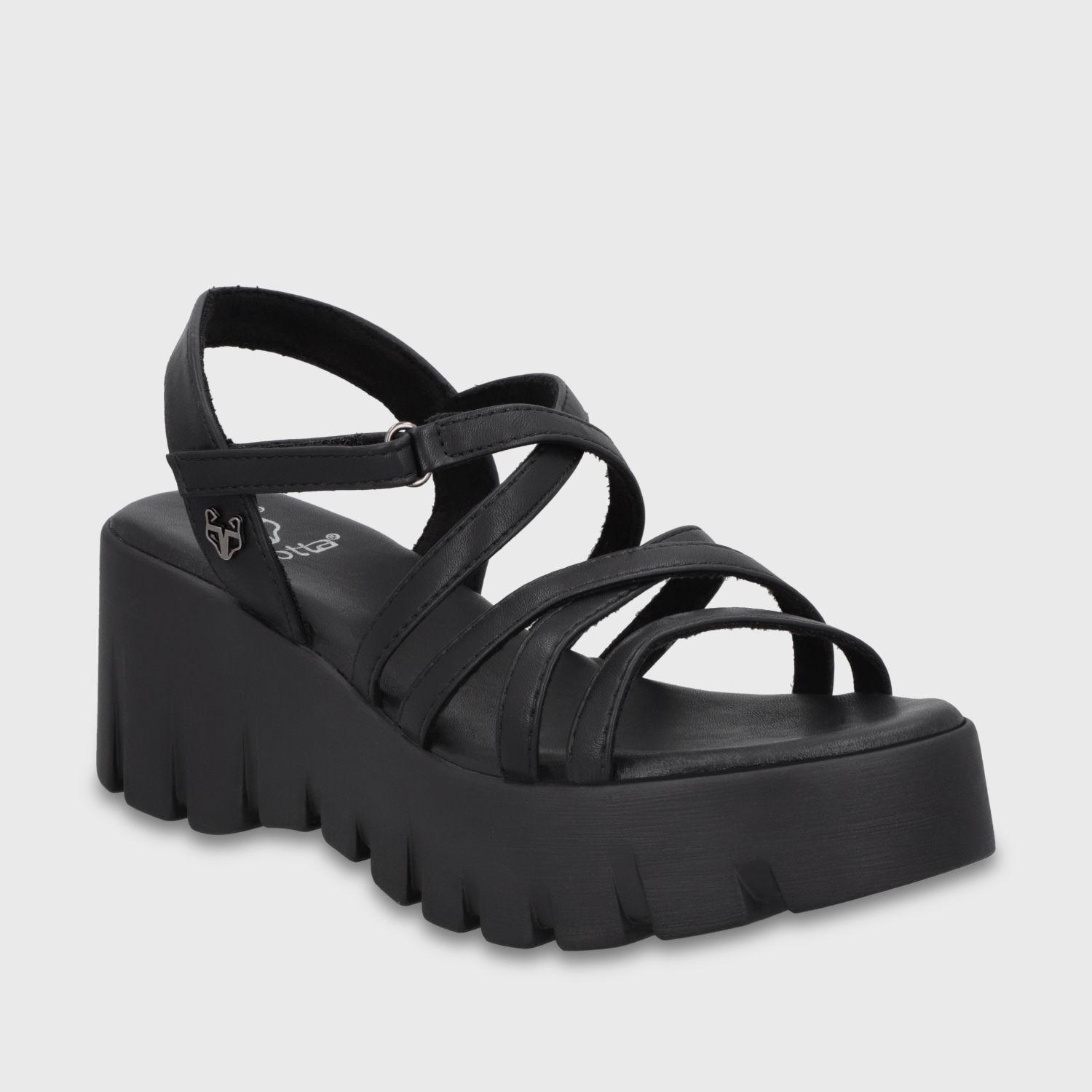 Sandalia Plataforma Negra Mujer 65940 Gotta-1