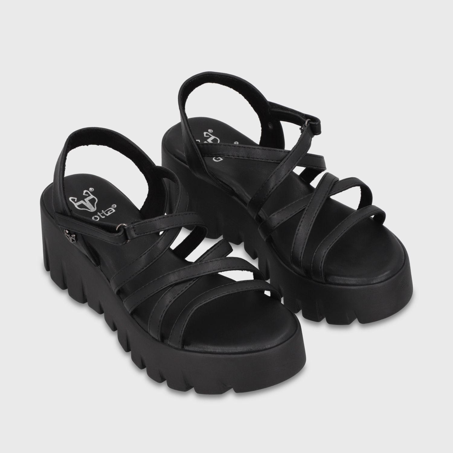 Sandalia Plataforma Negra Mujer 65940 Gotta-2