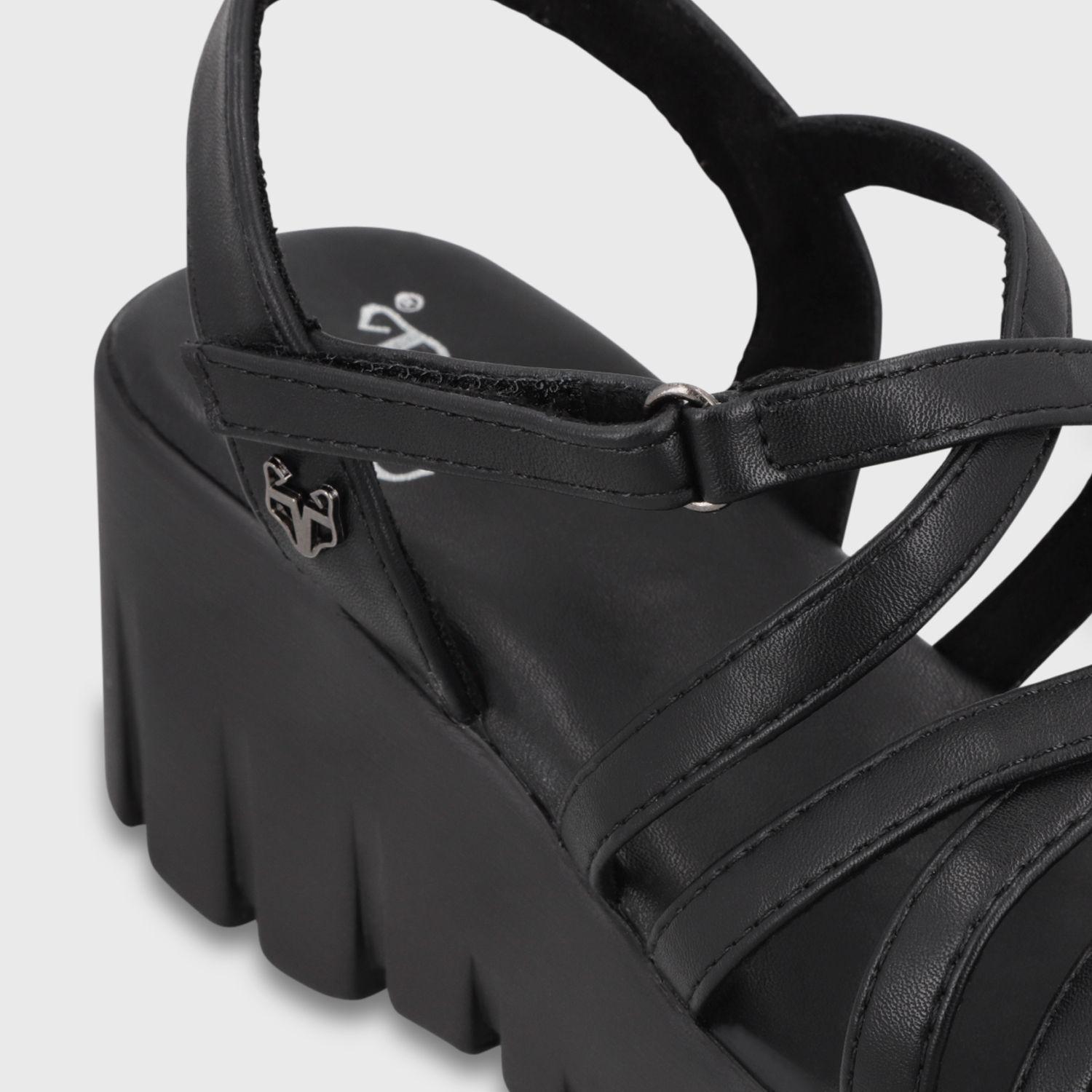 Sandalia Plataforma Negra Mujer 65940 Gotta-5