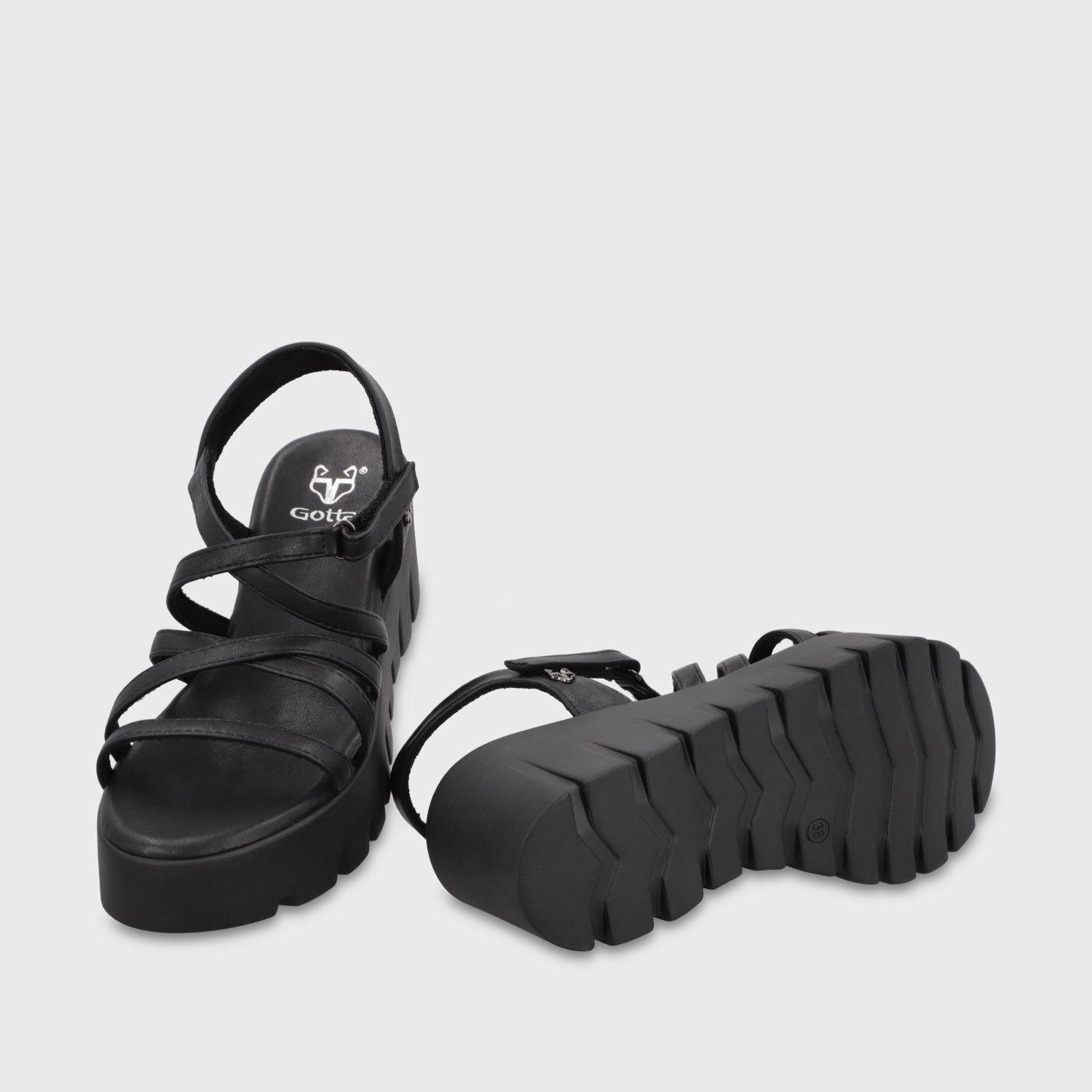 Sandalia Plataforma Negra Mujer 65940 Gotta-6