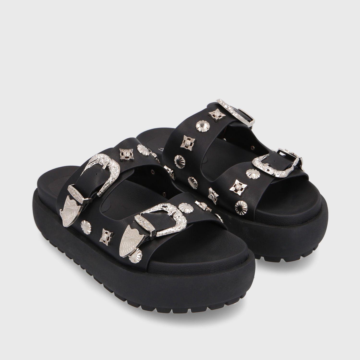 Sandalia Plataforma Negra Mujer 35190 Gotta-2