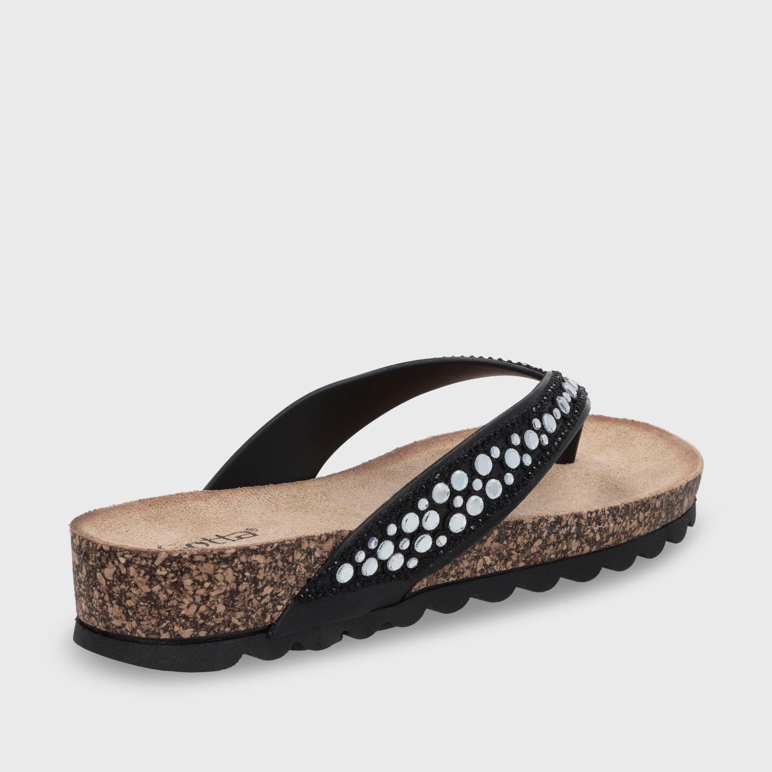 Sandalia Plana Negra Mujer 52020 Gotta-4