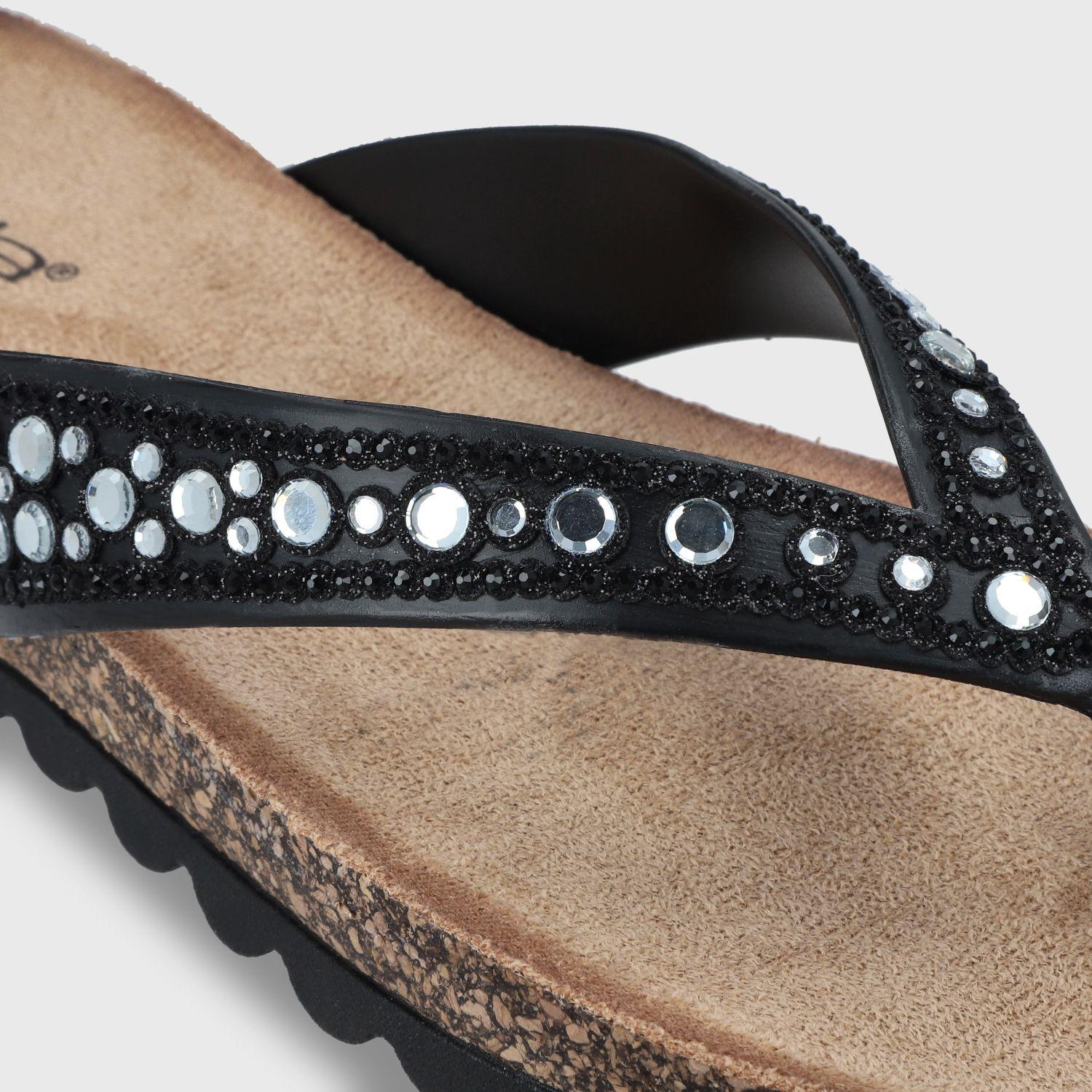 Sandalia Plana Negra Mujer 52020 Gotta-5