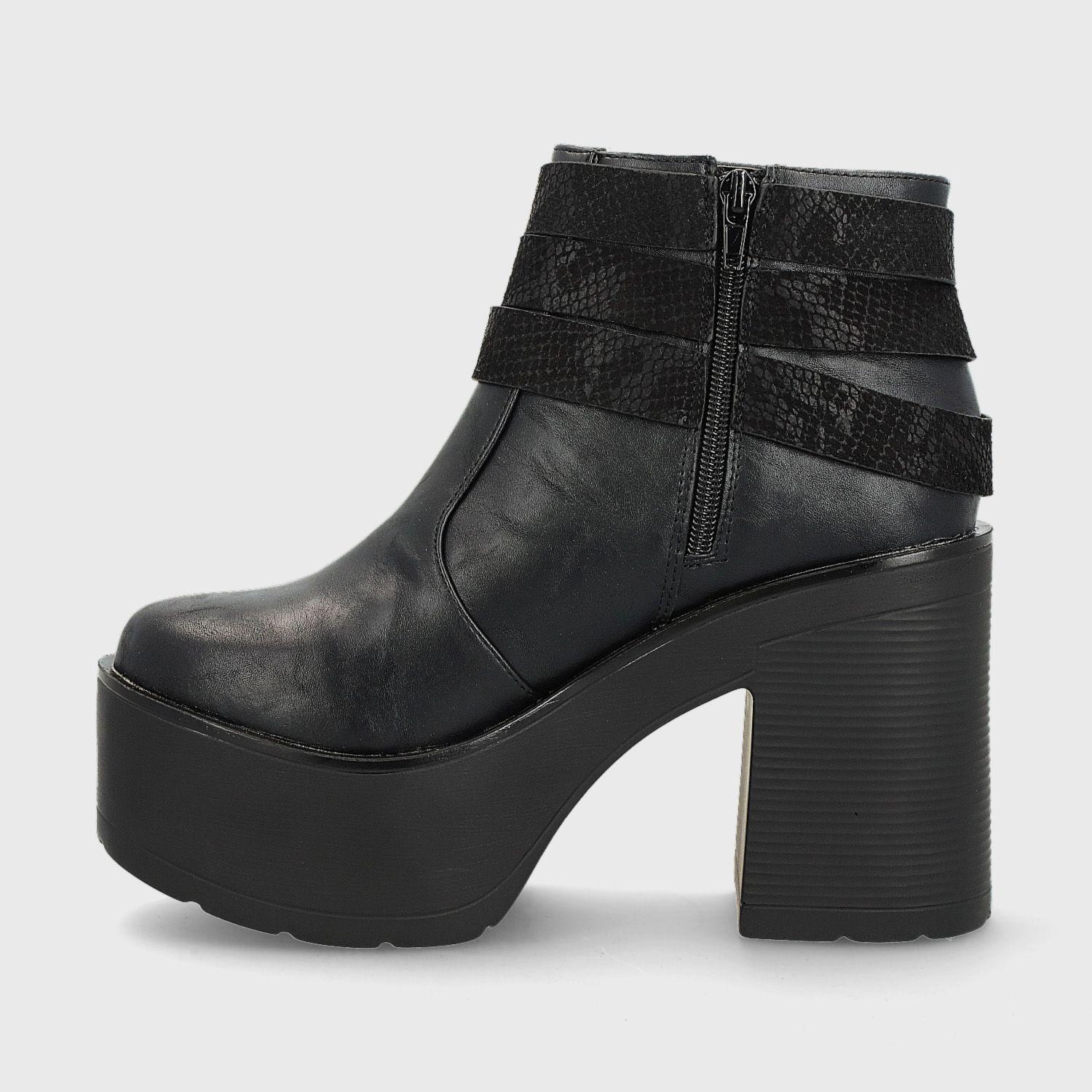 Botín Plataforma Negro Mujer 15035 Gotta-3