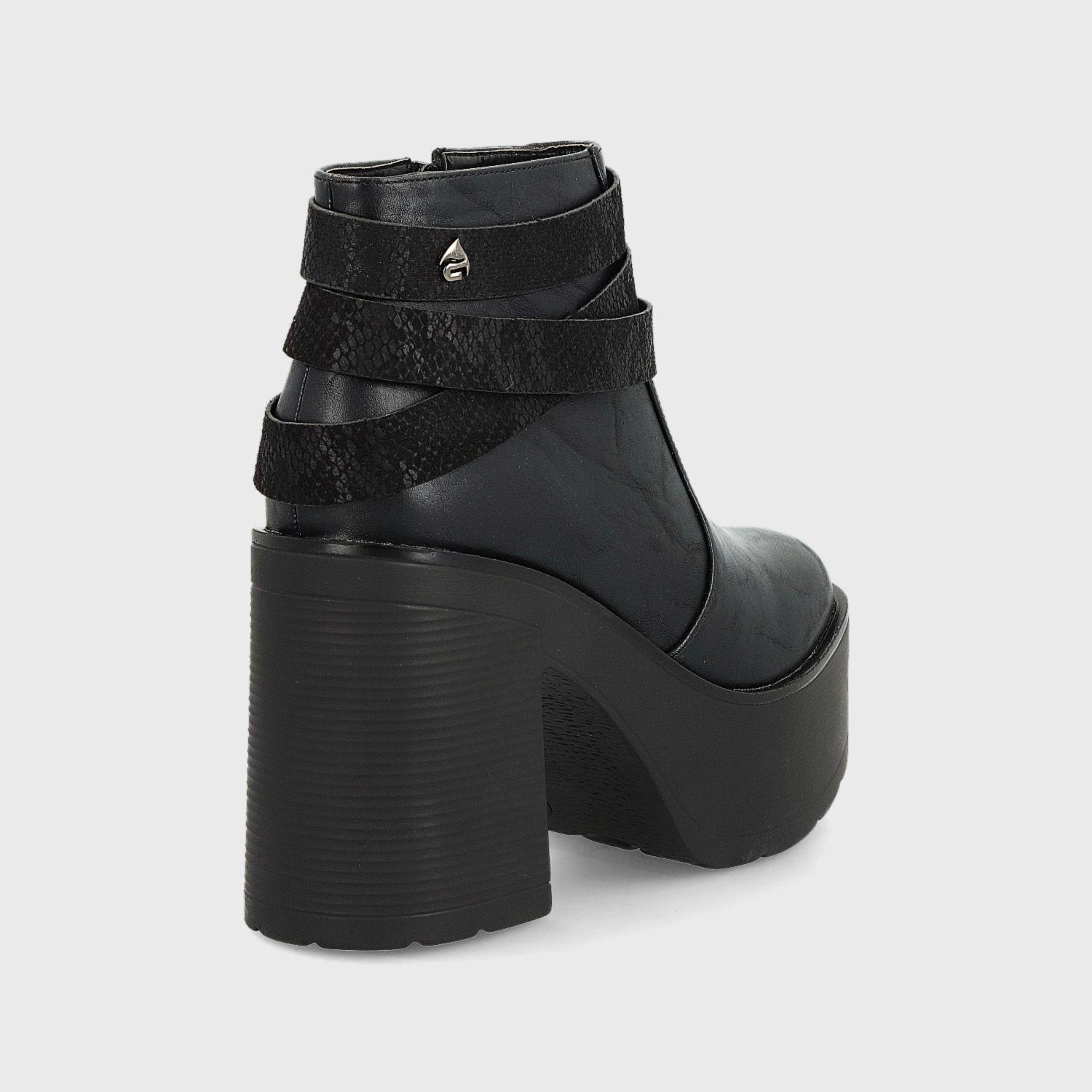 Botín Plataforma Negro Mujer 15035 Gotta-4