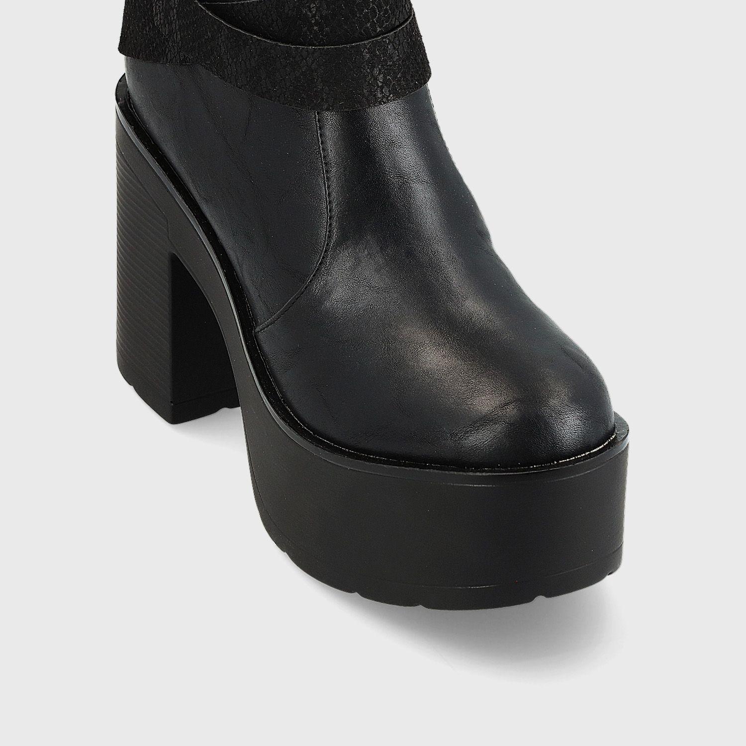 Botín Plataforma Negro Mujer 15035 Gotta-5