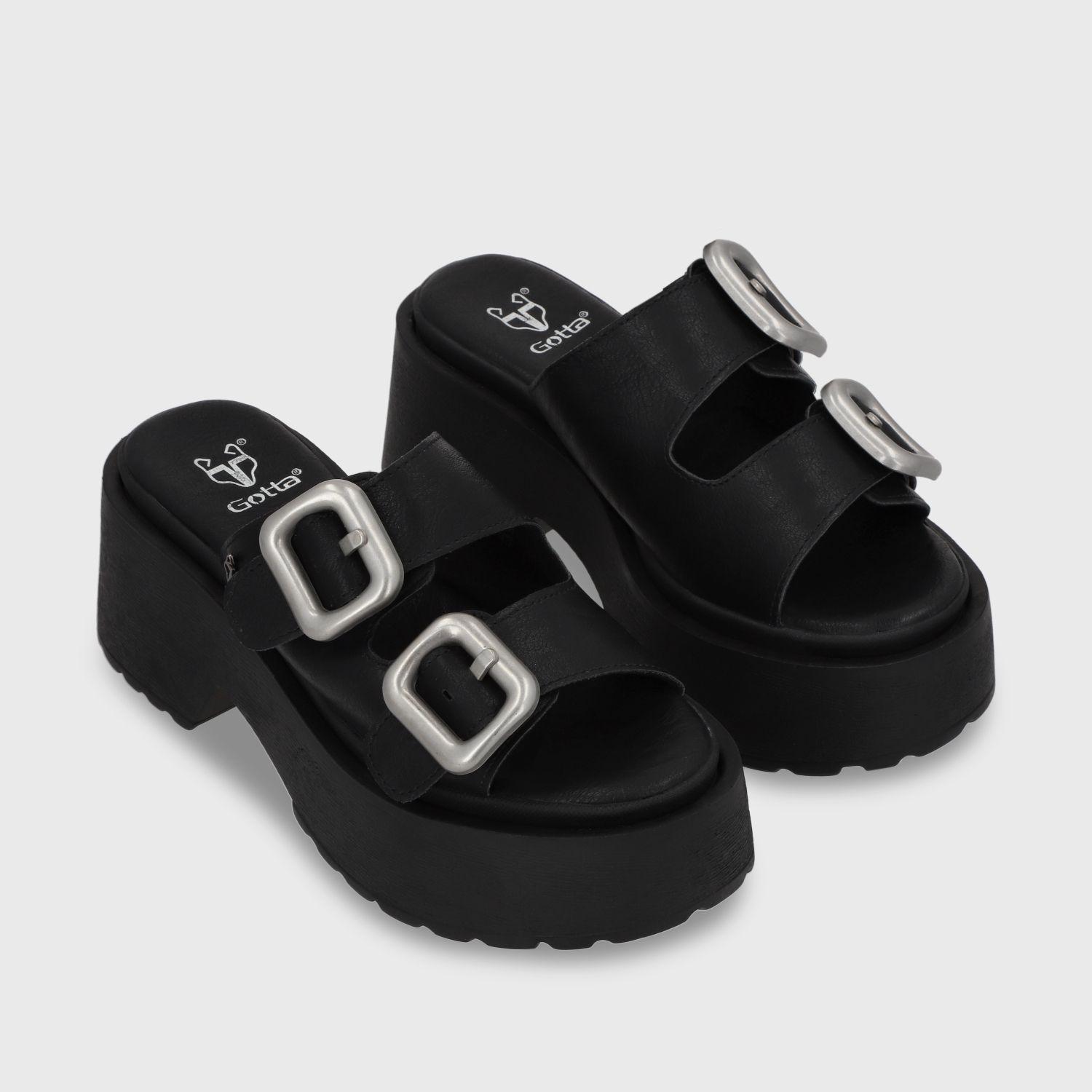 Sandalia Plataforma Negro Mujer 45985 Gotta-2