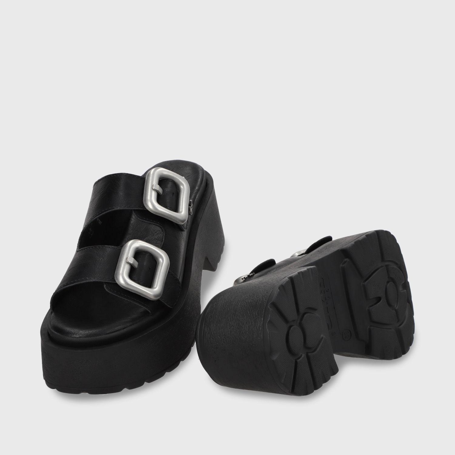 Sandalia Plataforma Negro Mujer 45985 Gotta-6