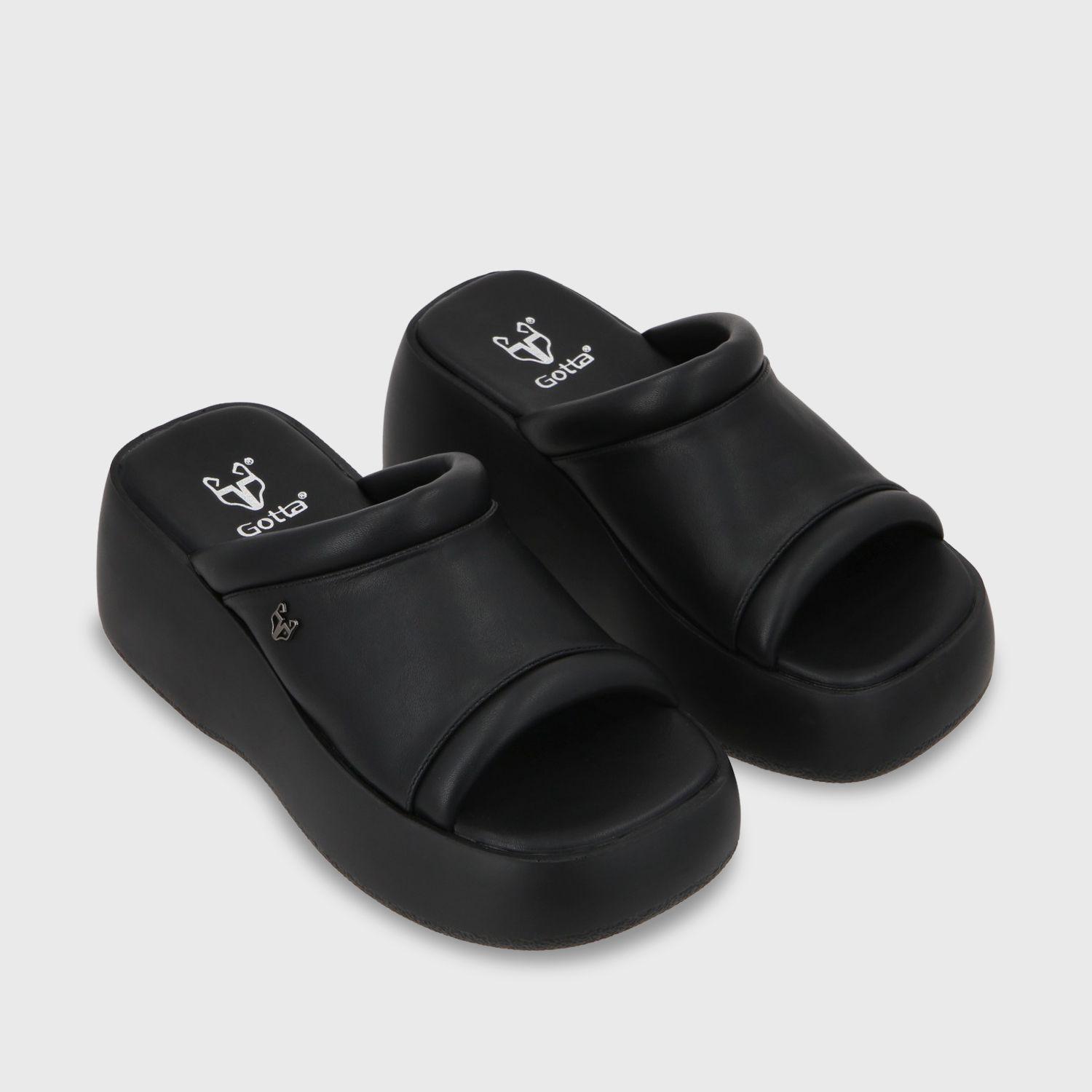 Sandalia Plataforma Negra Mujer 25223 Gotta-2