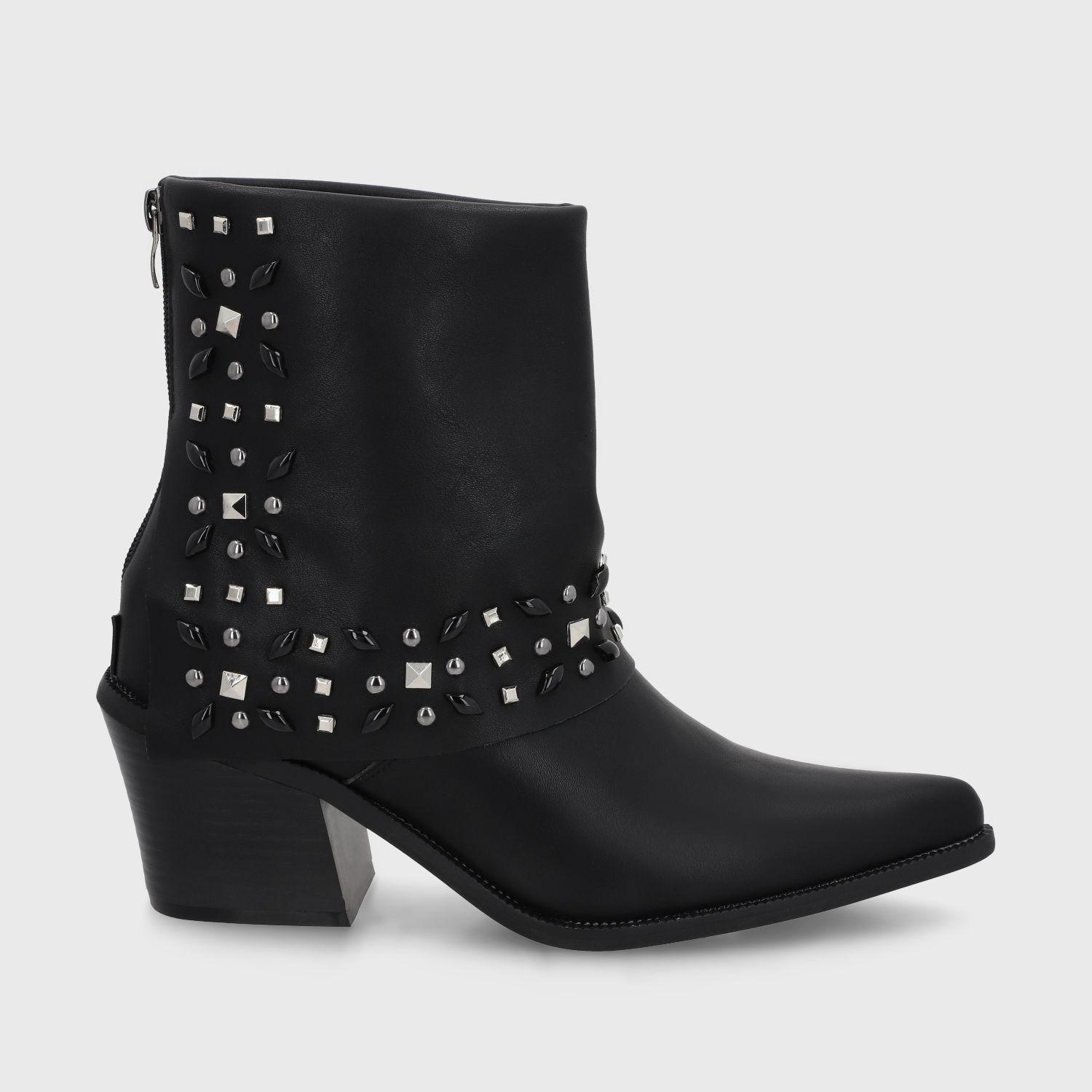 Botin Taco Negro Mujer 33768 Gotta-0