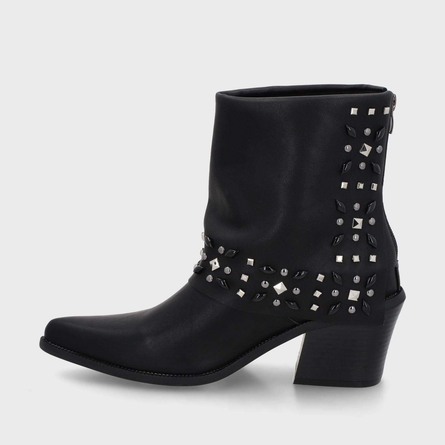 Botin Taco Negro Mujer 33768 Gotta-3