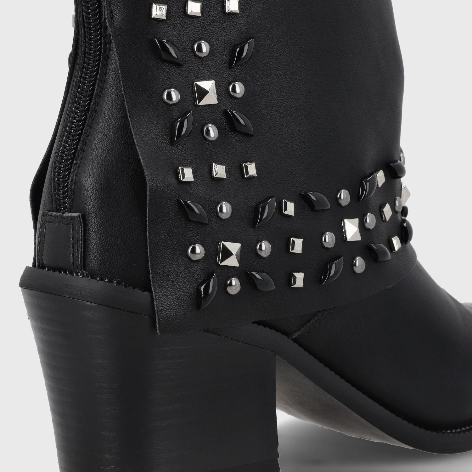 Botin Taco Negro Mujer 33768 Gotta-5