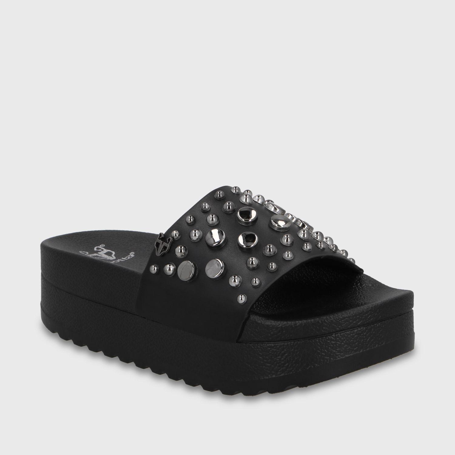 Sandalia Plataforma Negra Mujer 64020 Gotta-1