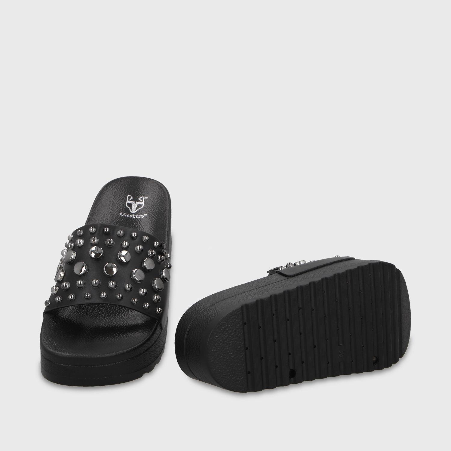 Sandalia Plataforma Negra Mujer 64020 Gotta-6