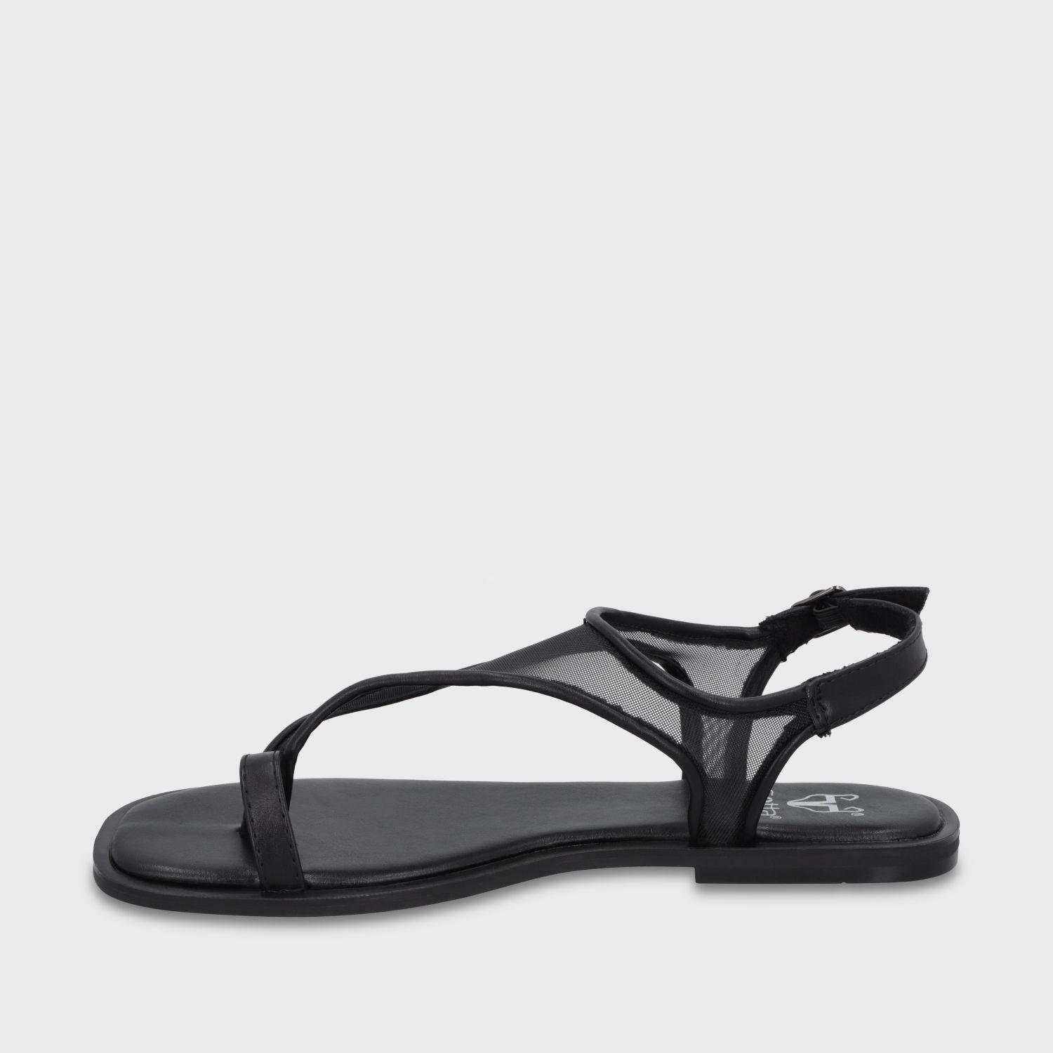 Sandalia Plana Negro Mujer 65681 Gotta-3
