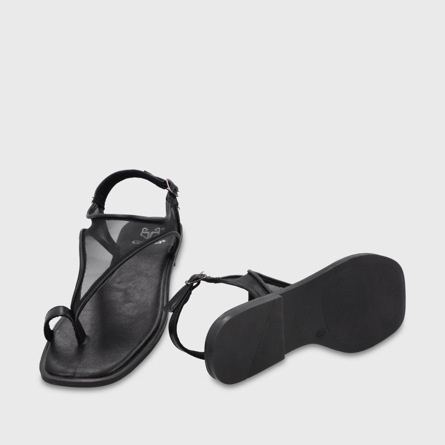 Sandalia Plana Negro Mujer 65681 Gotta-6