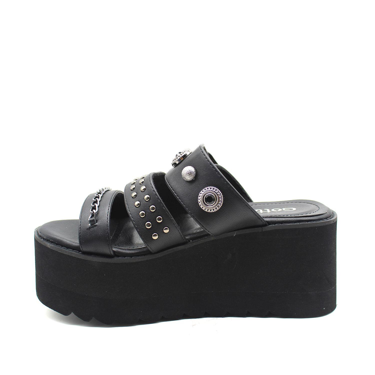 Sandalia Negra Mujer 15621 Gotta-4