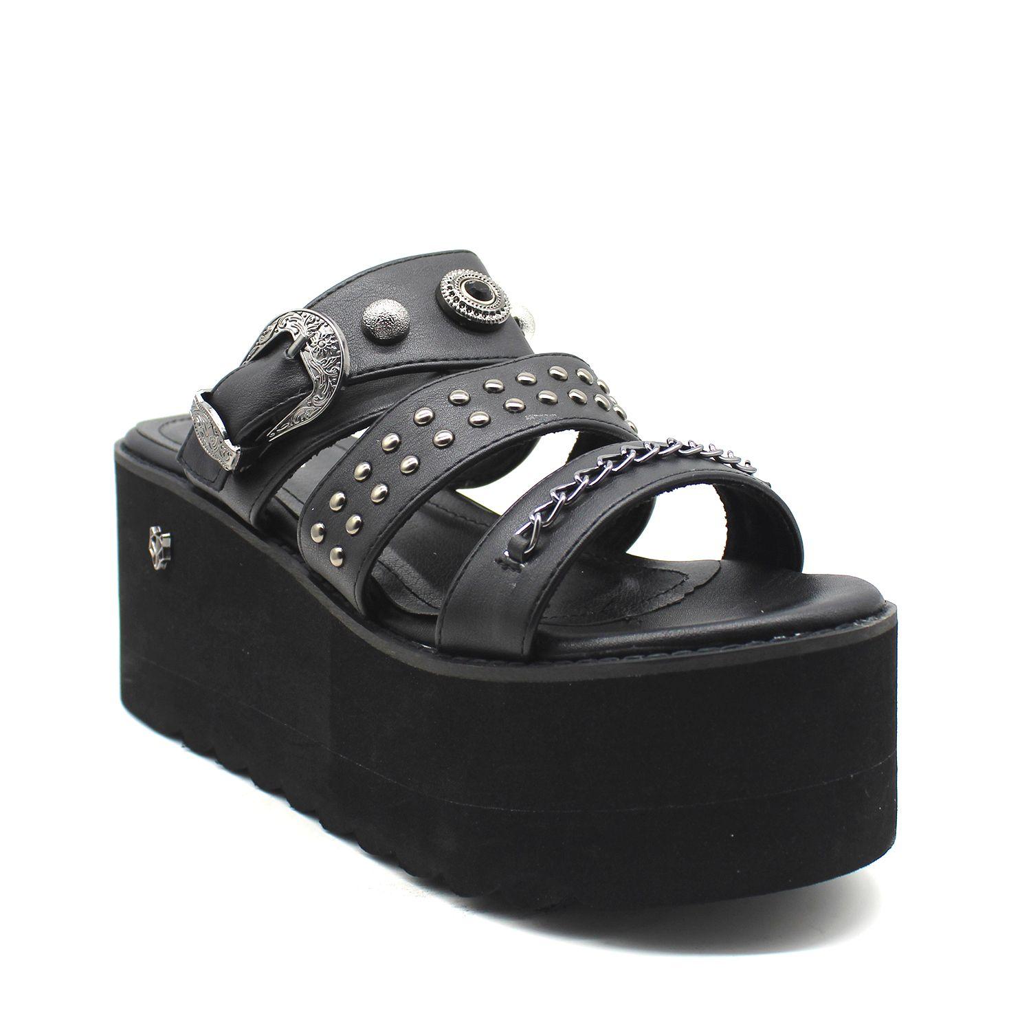 Sandalia Negra Mujer 15621 Gotta-1