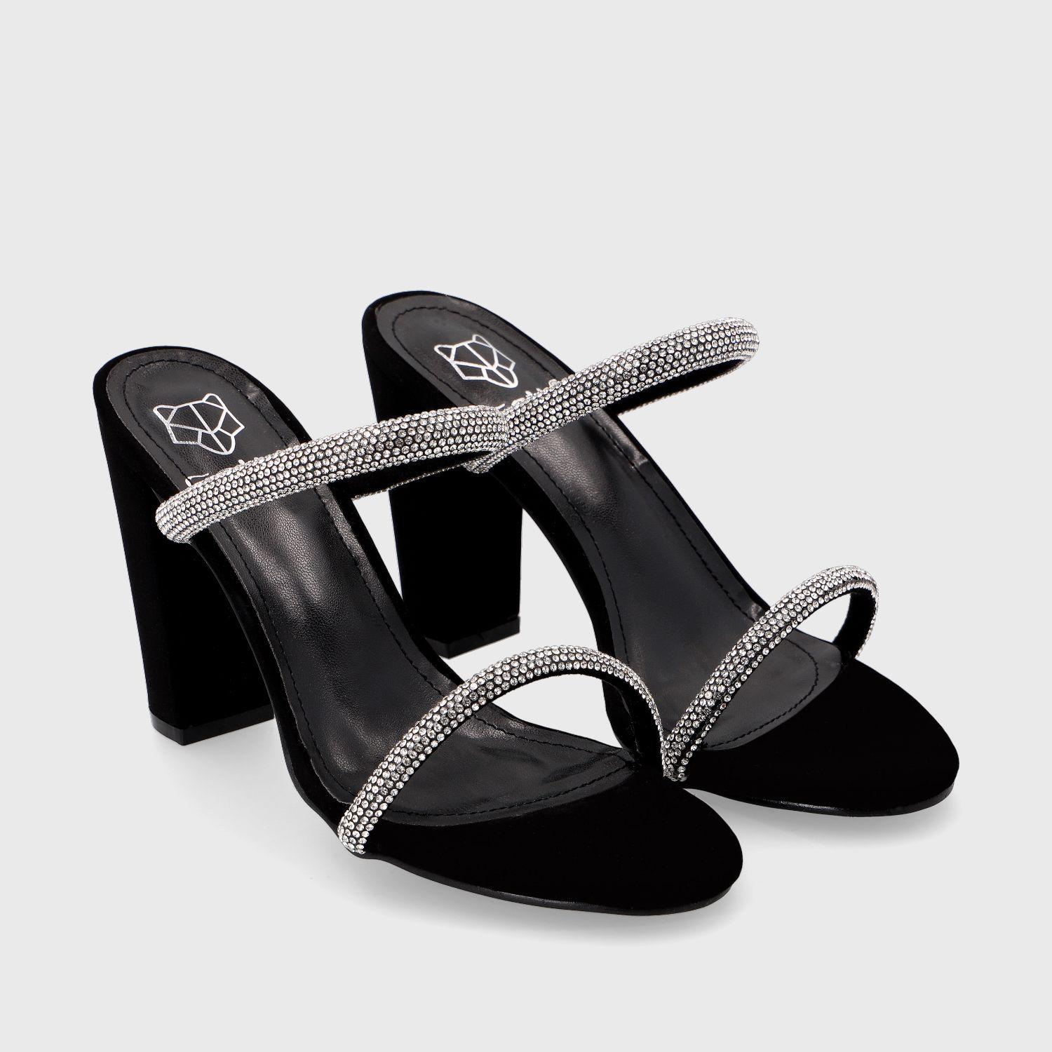 Sandalia Taco Negra Mujer 36124 Gotta-2