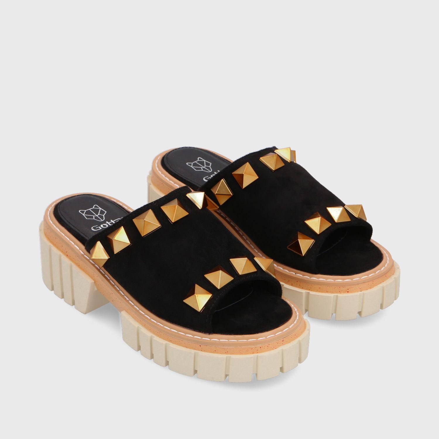 Sandalia Plataforma Negra Mujer 35162 Gotta-2