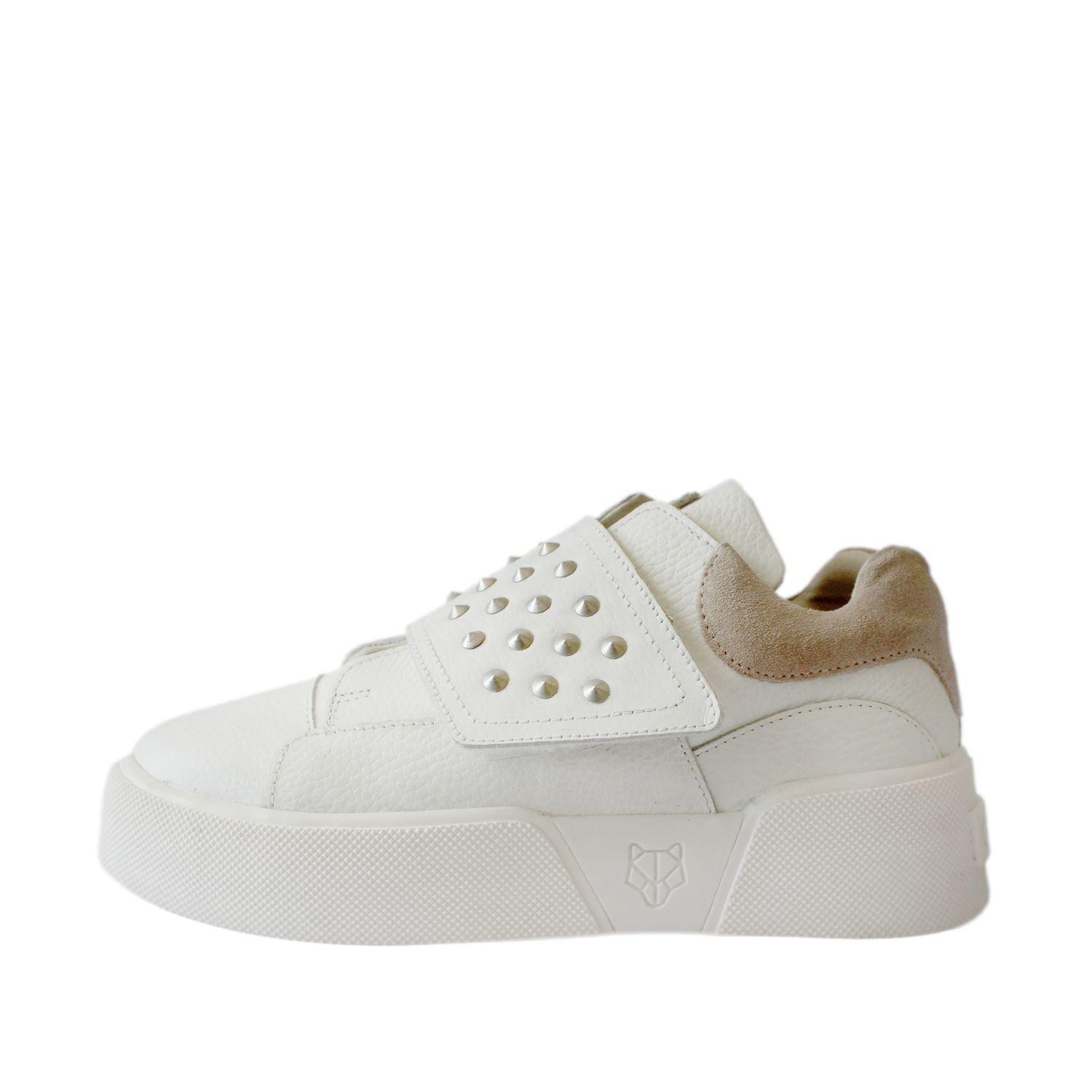 Zapatilla Blanca Cuero Mujer 18514 Gotta-3