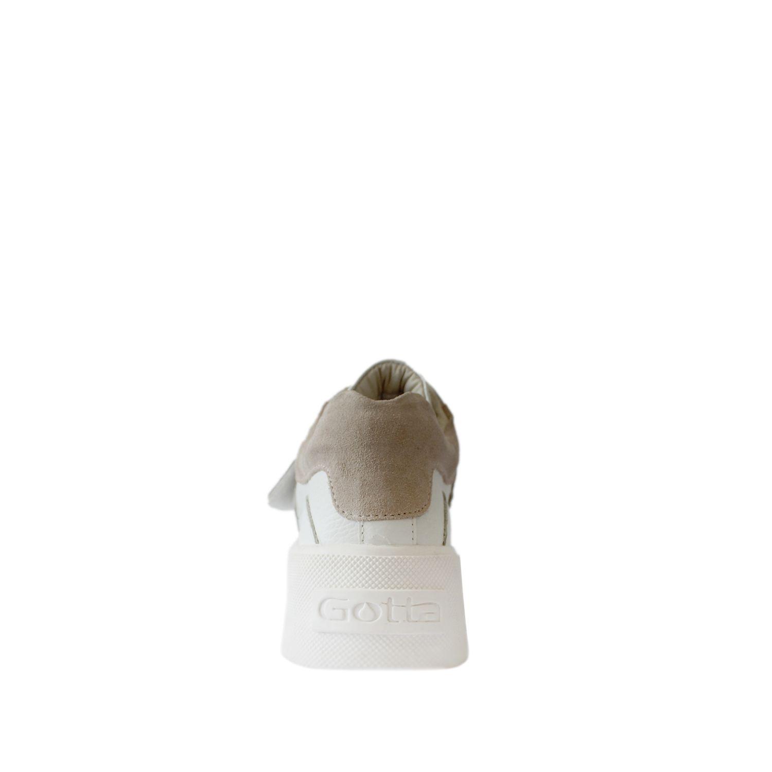 Zapatilla Blanca Cuero Mujer 18514 Gotta-4