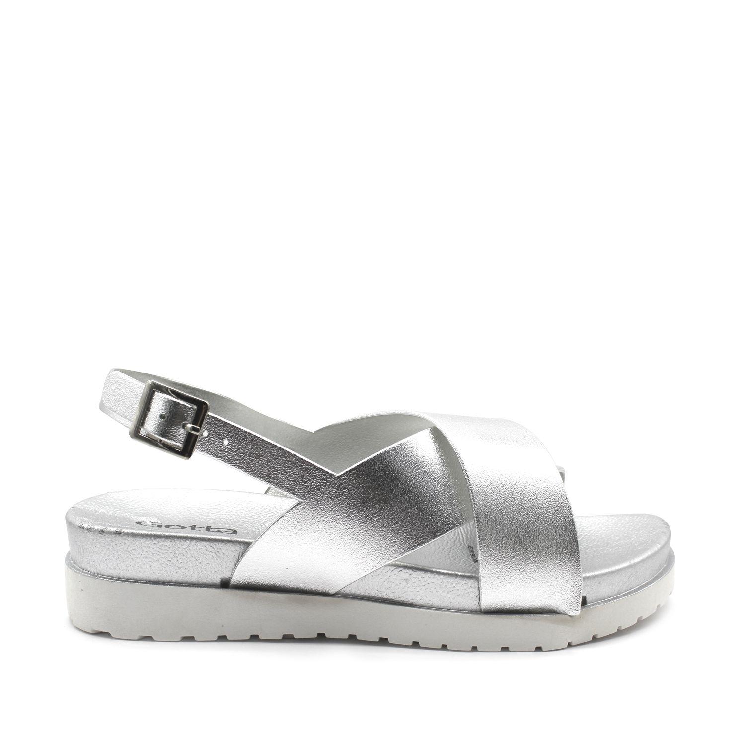 Sandalia Plateada Mujer 12061 Gotta-0