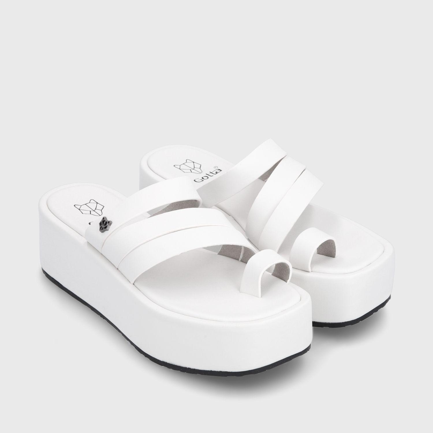 Sandalia Plataforma Blanca Mujer 35221 Gotta-2