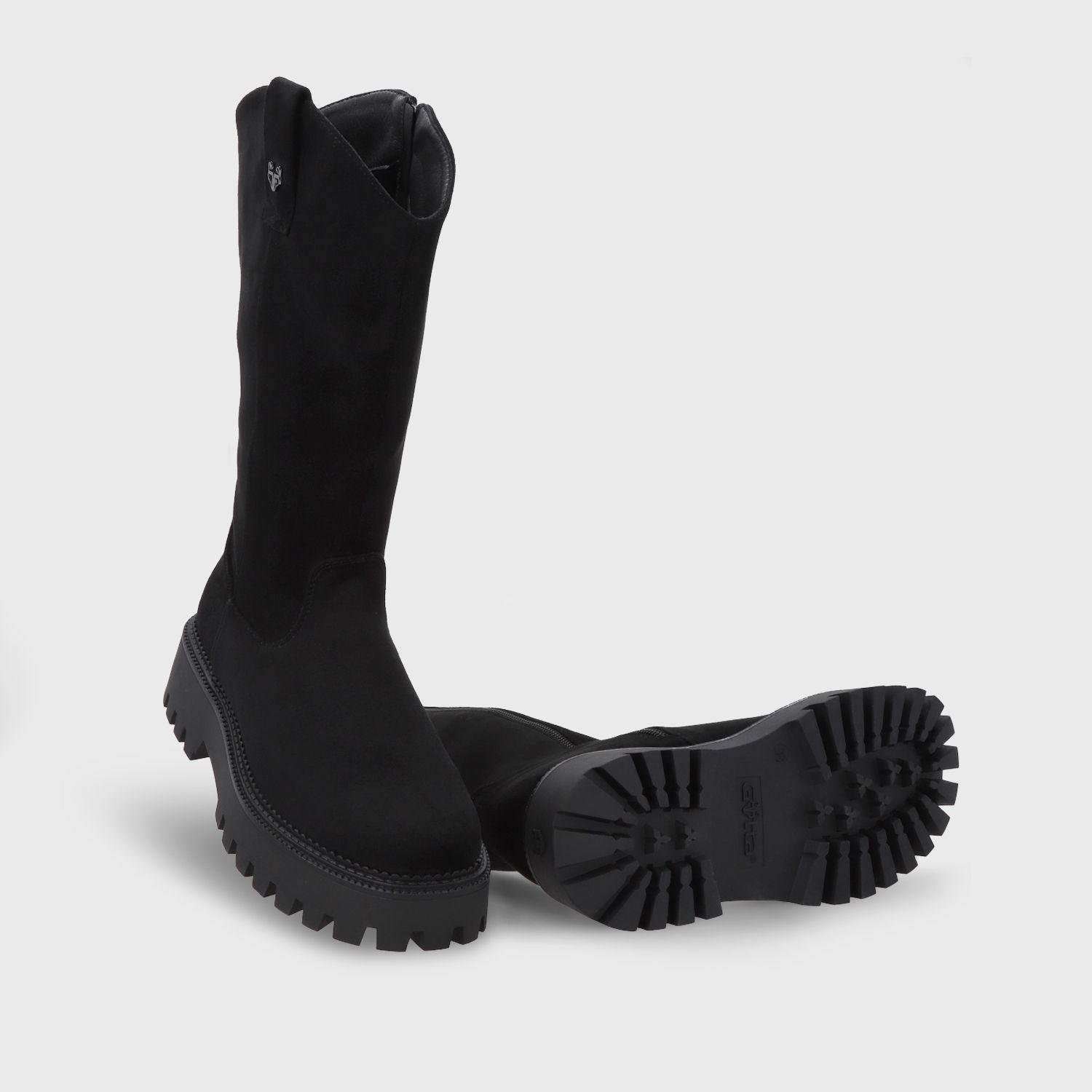 Bota Plataforma Negra Mujer 46304 Gotta-6