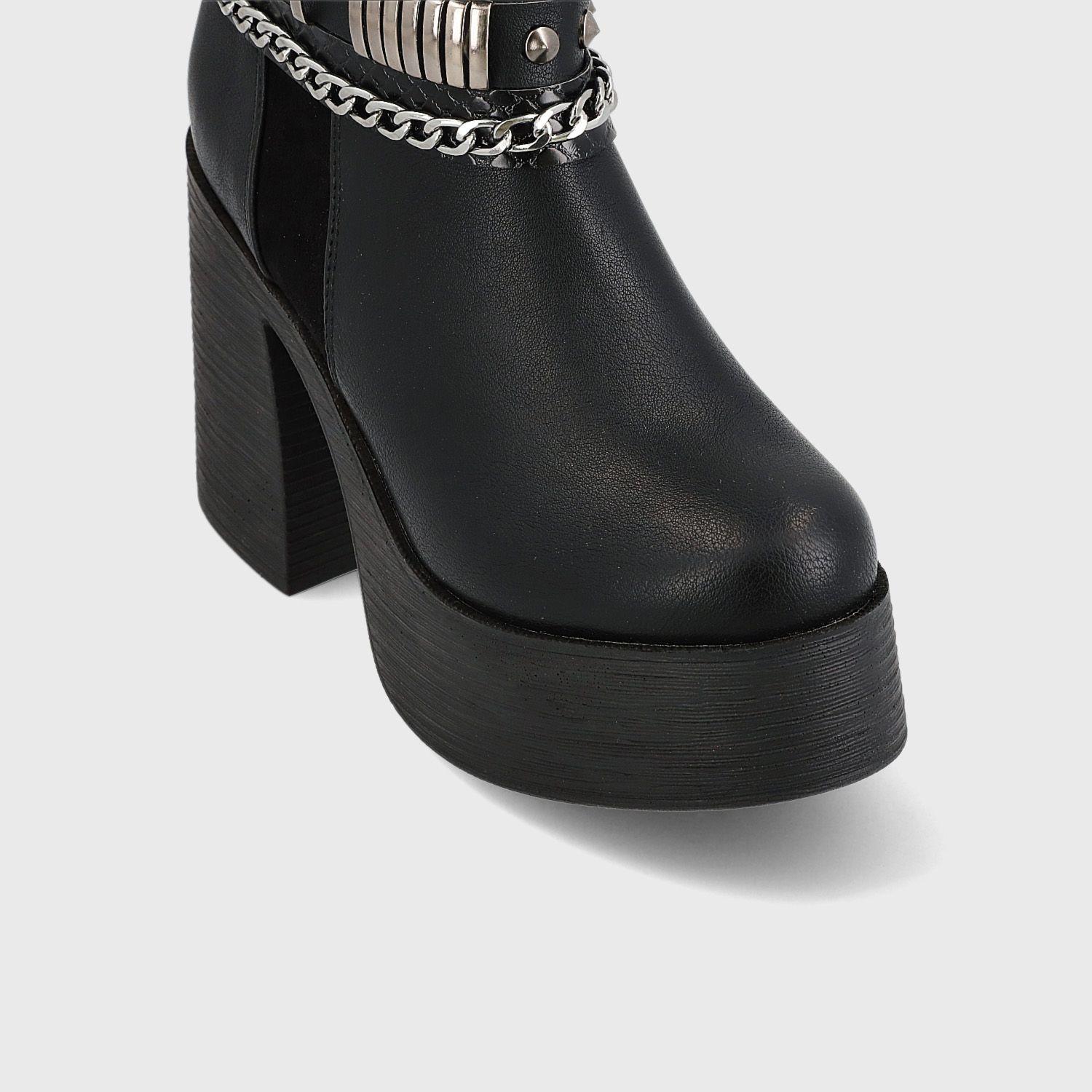Botín Plataforma Negro Mujer 25631 Gotta-5
