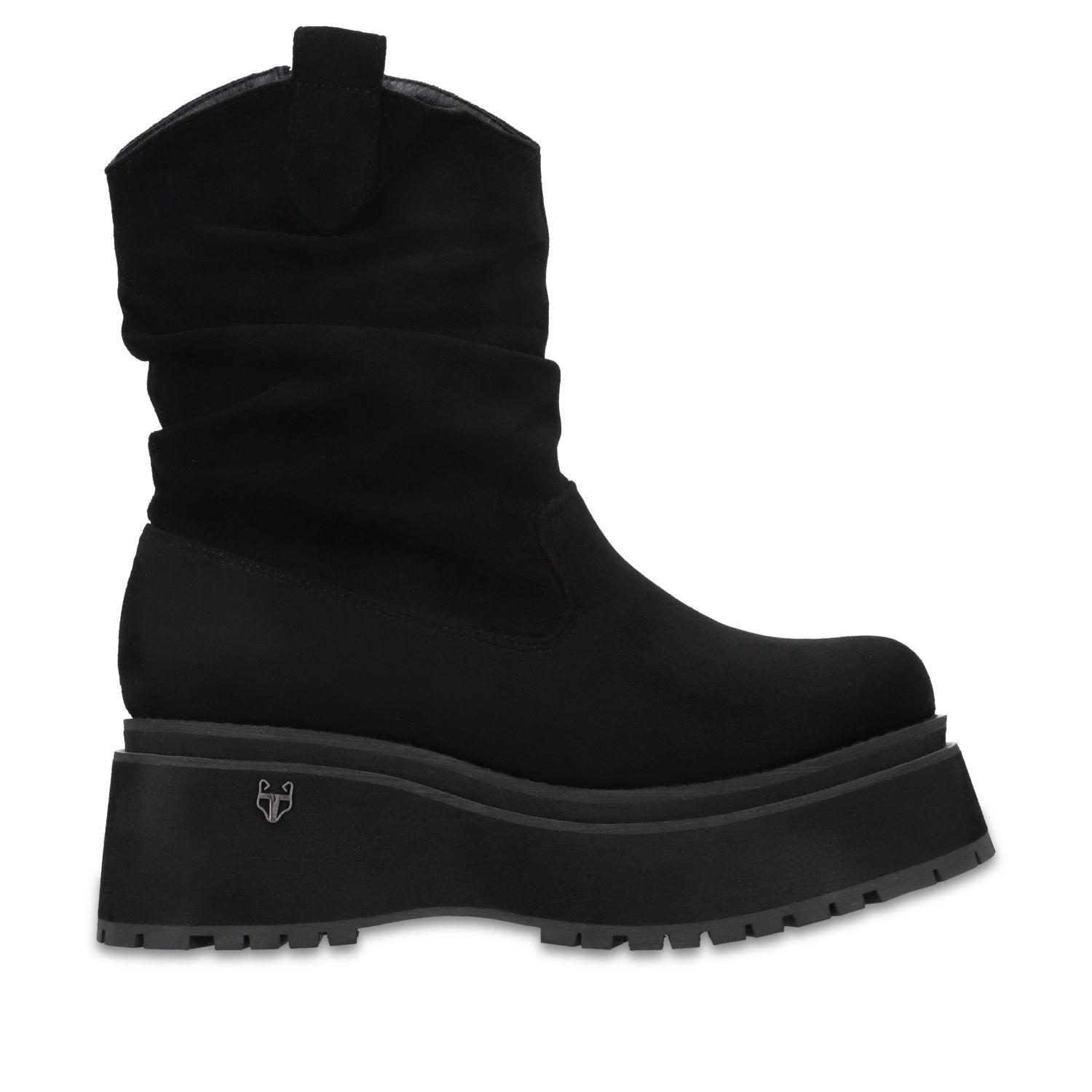 Bota Plataforma Negra Mujer 159G1 Gotta-0