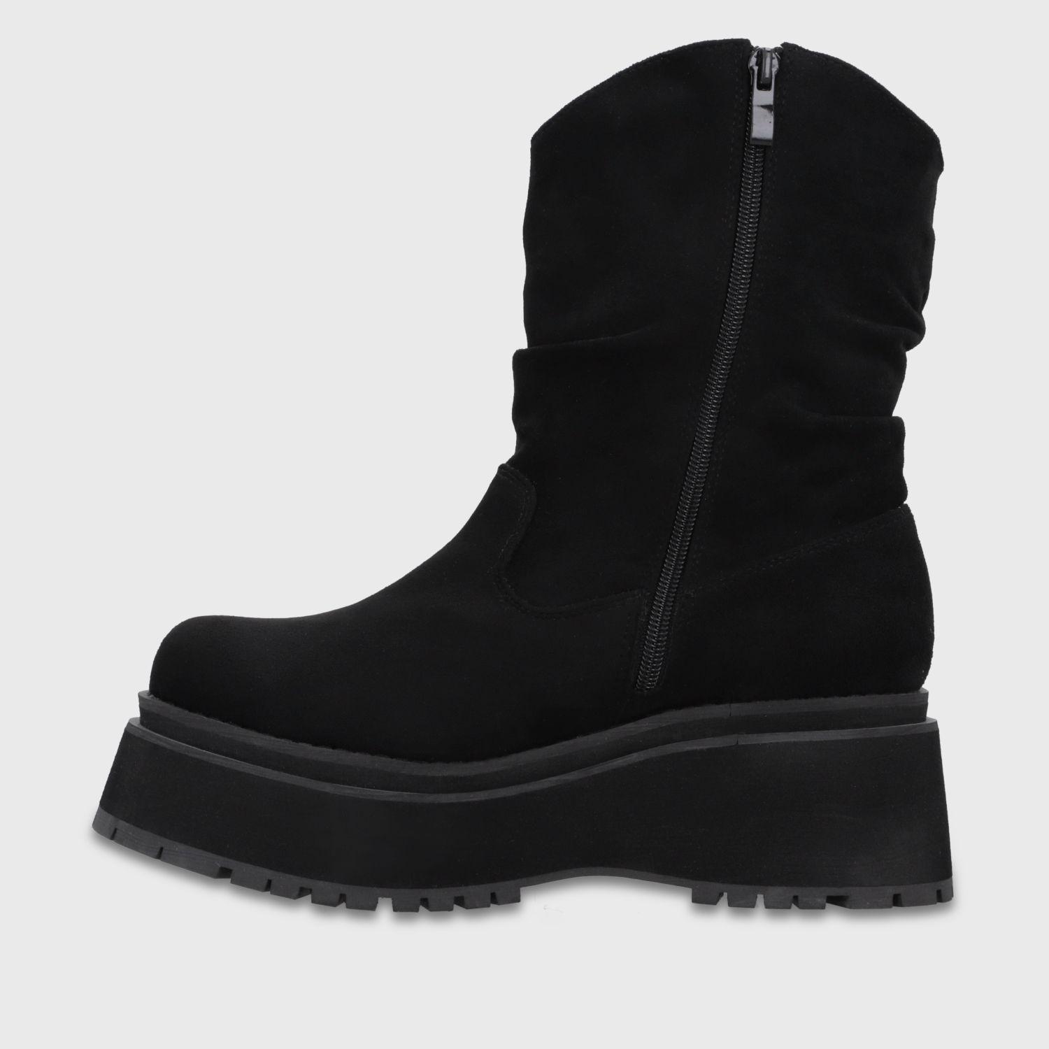 Bota Plataforma Negra Mujer 159G1 Gotta-3